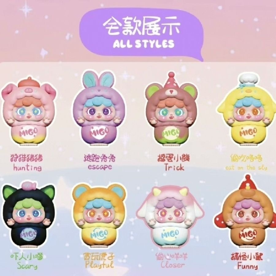 MIGO Mischievous Cute Mini Series Figures, Blind Box - POPBOXSS