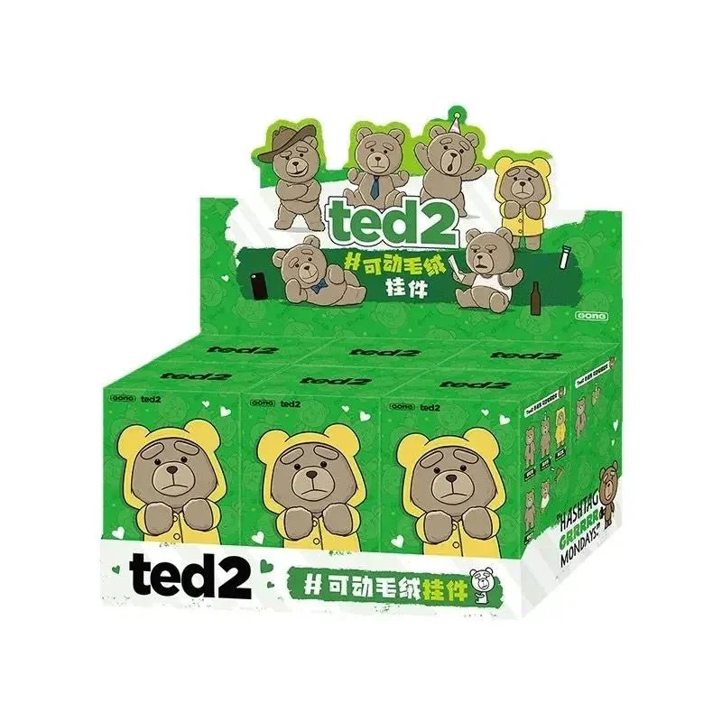 POP MART Ted2 Bear Plush Pendant Action Figures. Blind Box - POPBOXSS