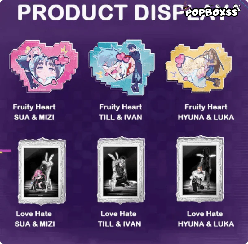Alien Stage DLC Love Hate & Fruity Heart Series Acrylic Fridge Magnets Blind Box - POPBOXSS