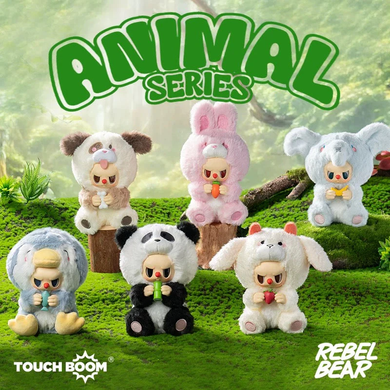 REBEL Bear Animal Series Vinyl Plush Blind Box - POPBOXSS