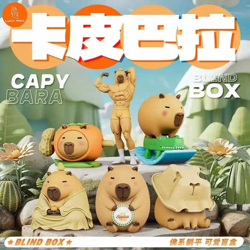Luck Moai Capybara Series Figures. Blind Box - POPBOXSS
