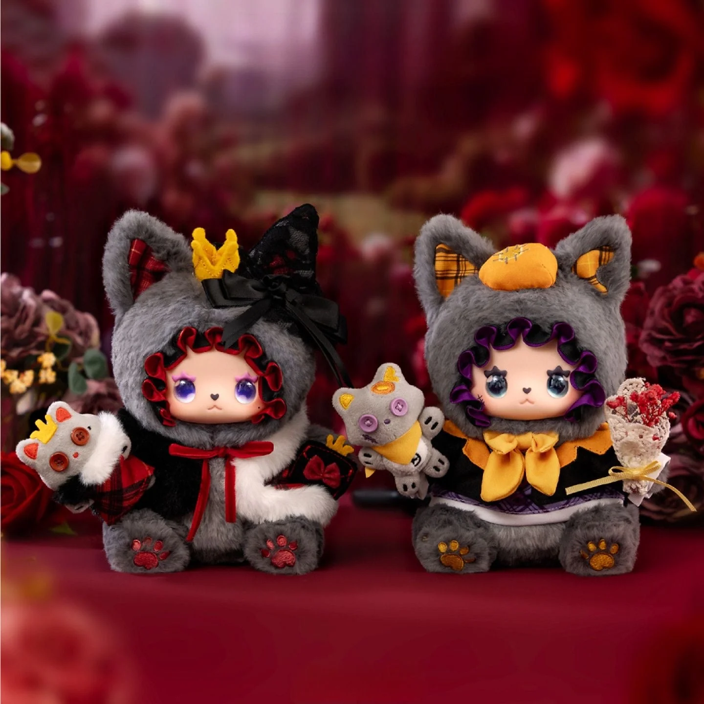 Pleasant Goat and Big Big Wolf x Lucky Emma Limited Edition Grey and Red Collaboration Plush Doll - POPBOXSS