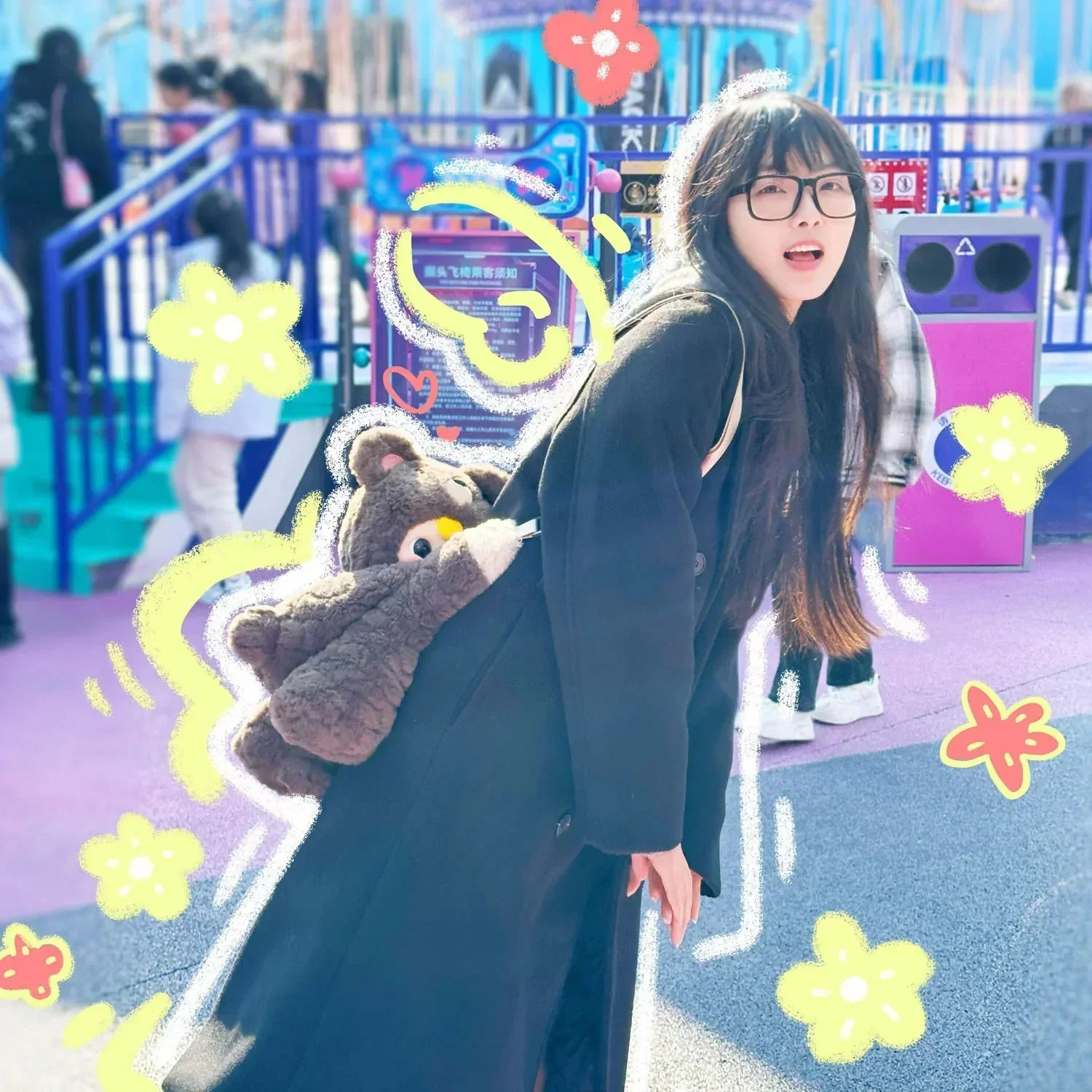 Baby Three Little Bear Hugs Plush School Bag - POPBOXSS