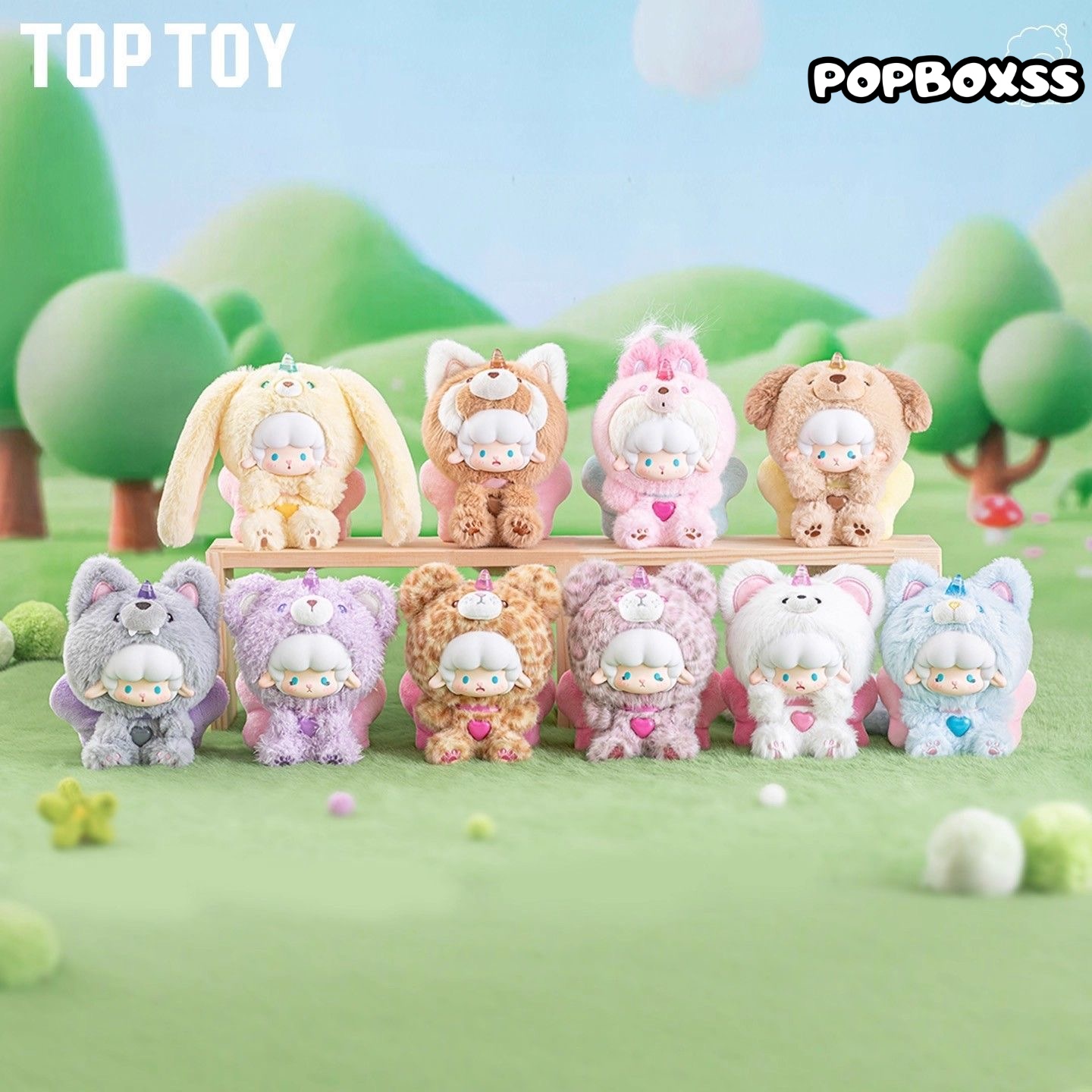 TOP TOY Gyun Big-Tailed Critter Crew Series Plush Blind Box - POPBOXSS