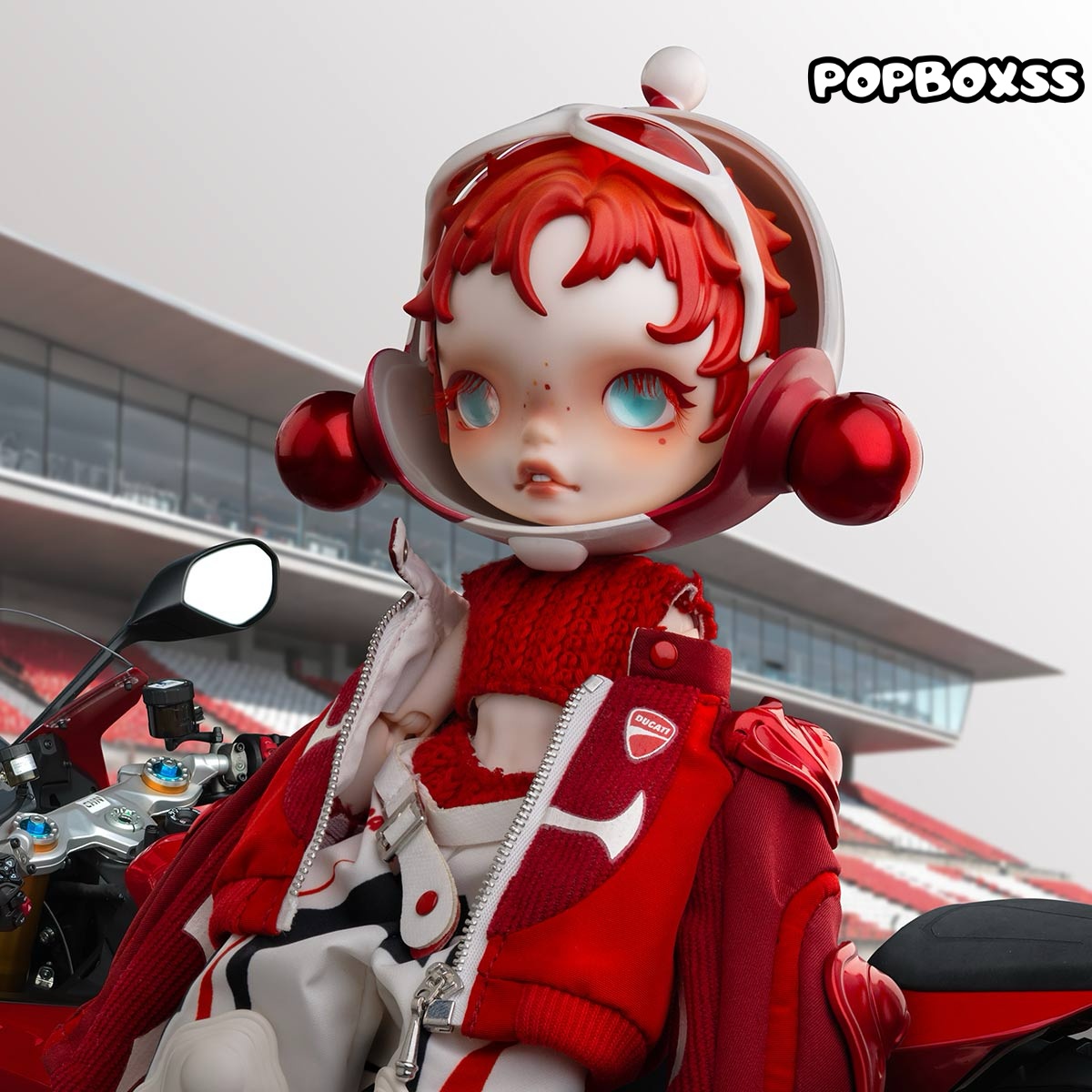 SKULLPANDA × DUCATI 1/6 Action Figure Pop Mart - POPBOXSS