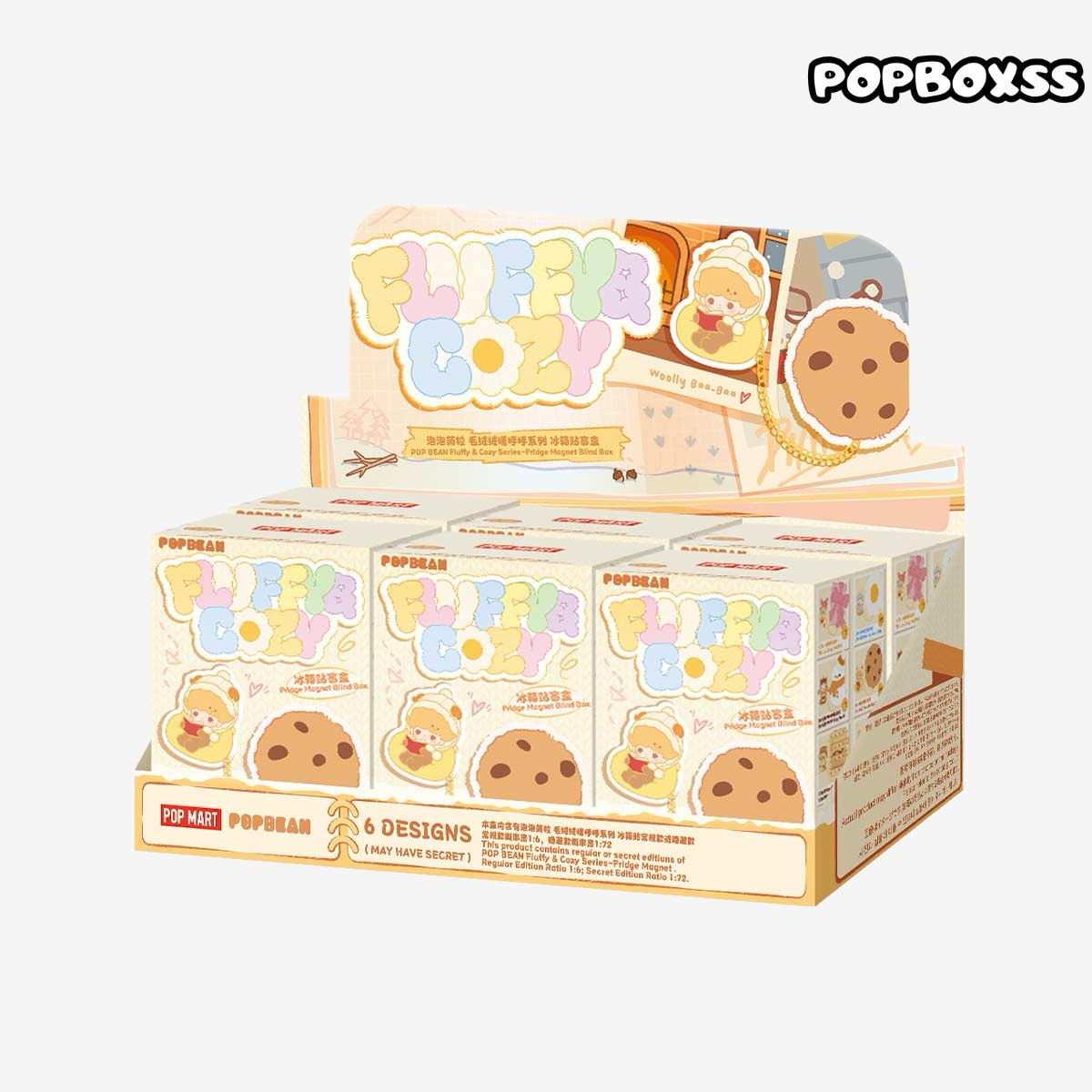 POP BEAN Fluffy & Cozy Series-Fridge Magnet Blind Box - POPBOXSS
