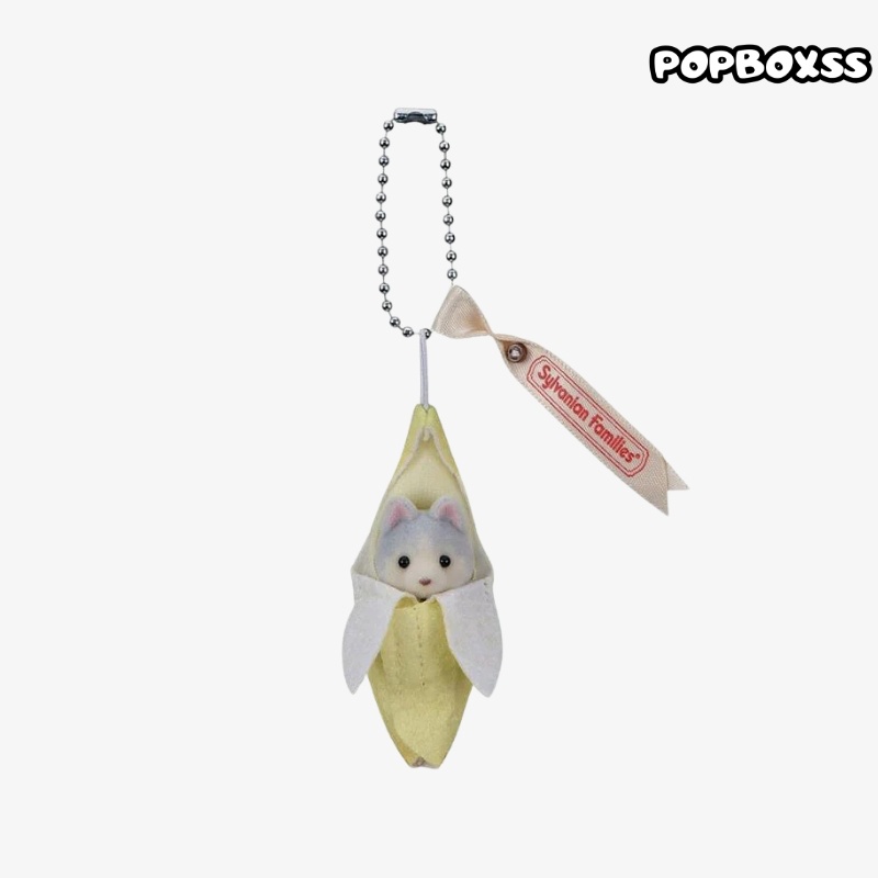Sylvanian Families Husky Banana Costume Baby Fruits Keychain - POPBOXSS