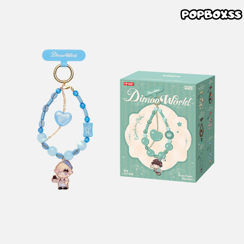 POPMART DIMOO Crush on Coffee Series-Phone Charm Blind Box - POPBOXSS