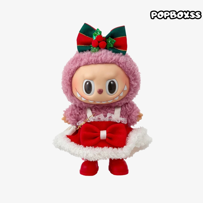 clothes Toy Outfit - Bow + red dress + red shoes + white bag - POPBOXSS