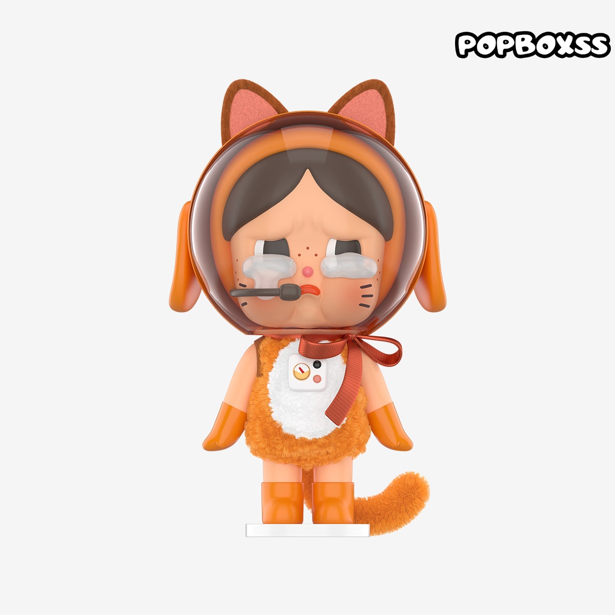 Crybaby Space Cat Figurine-Orange - POPBOXSS