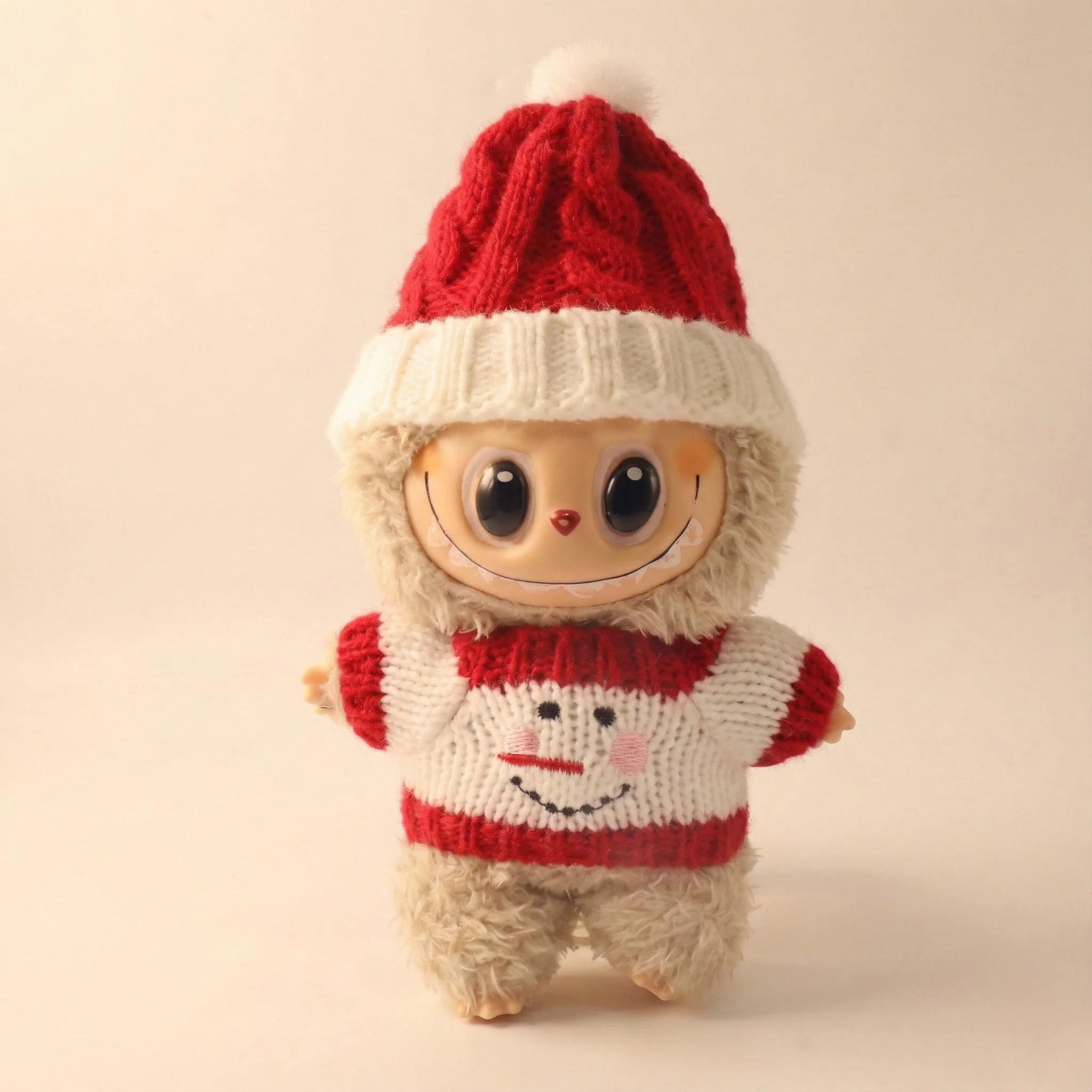 Labubu Cozy Snowman Knit Outfit - POPBOXSS