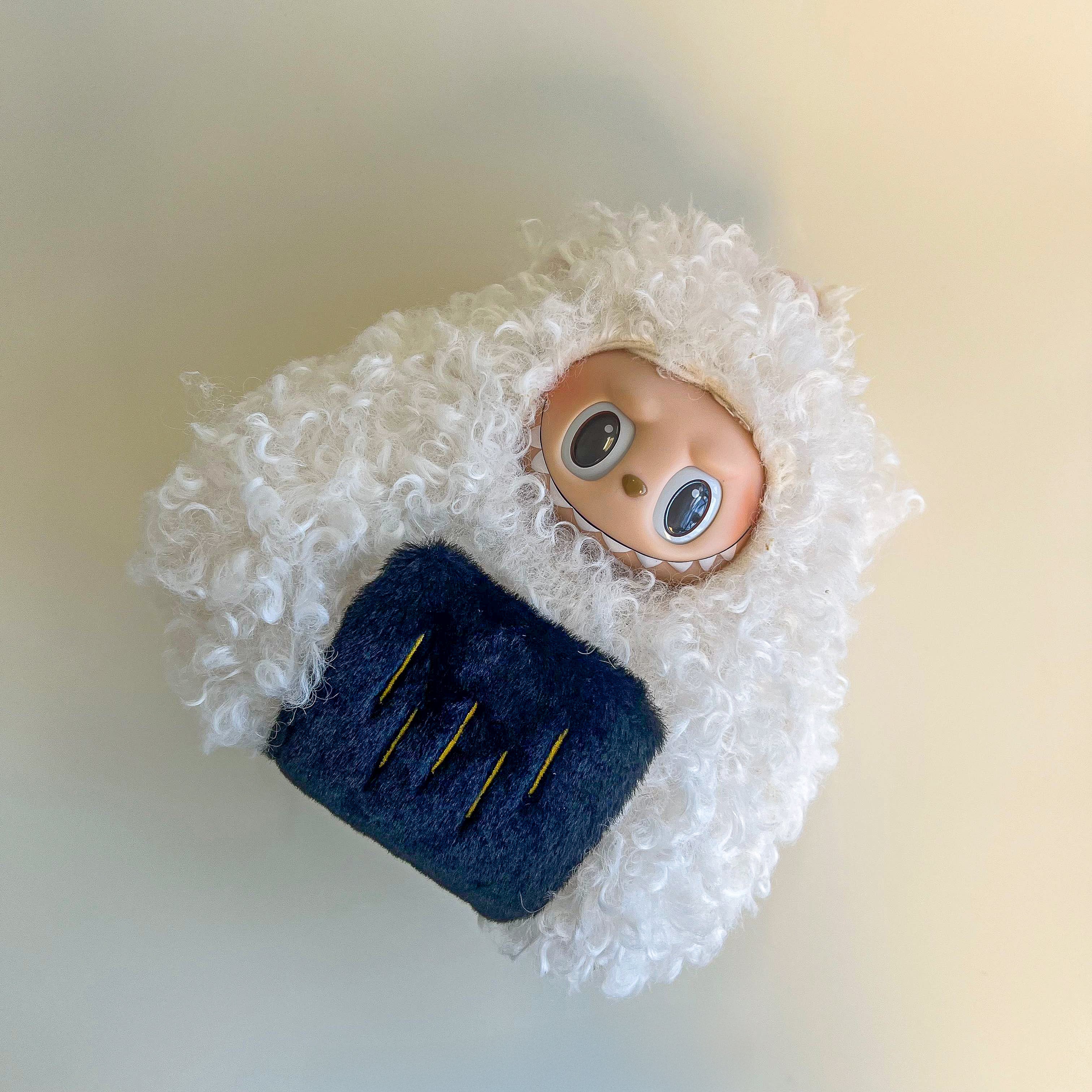 Labubu Fuzzy Onigiri Outfit Set – Dual Patch Edition - POPBOXSS