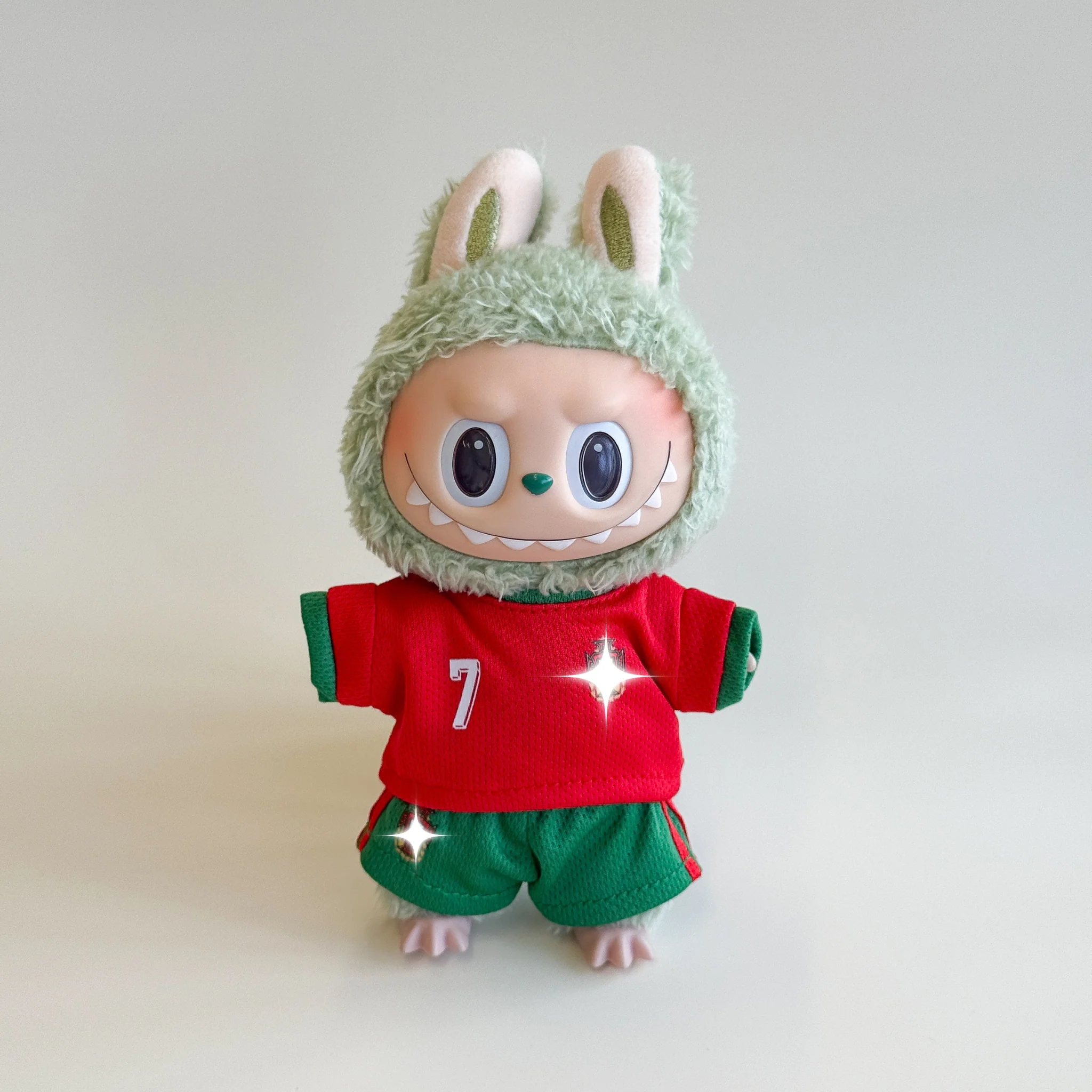 Labubu Soccer Jersey Outfit – Portugal #7 Edition - POPBOXSS