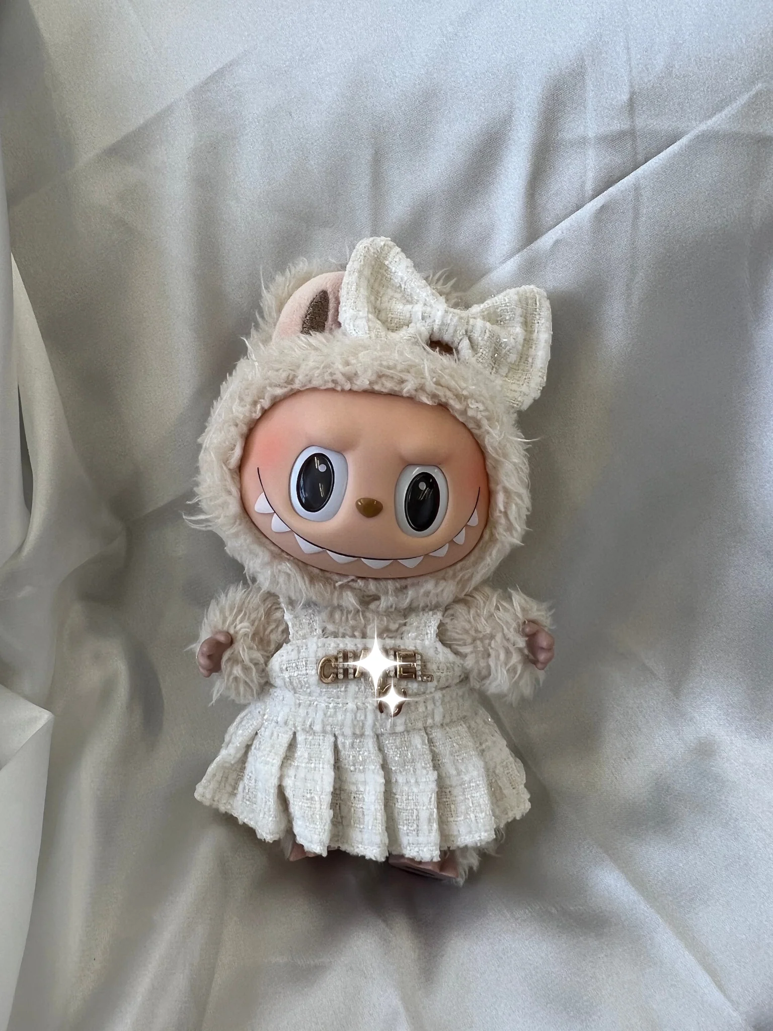 Labubu Ivory Tweed Dress Set - POPBOXSS