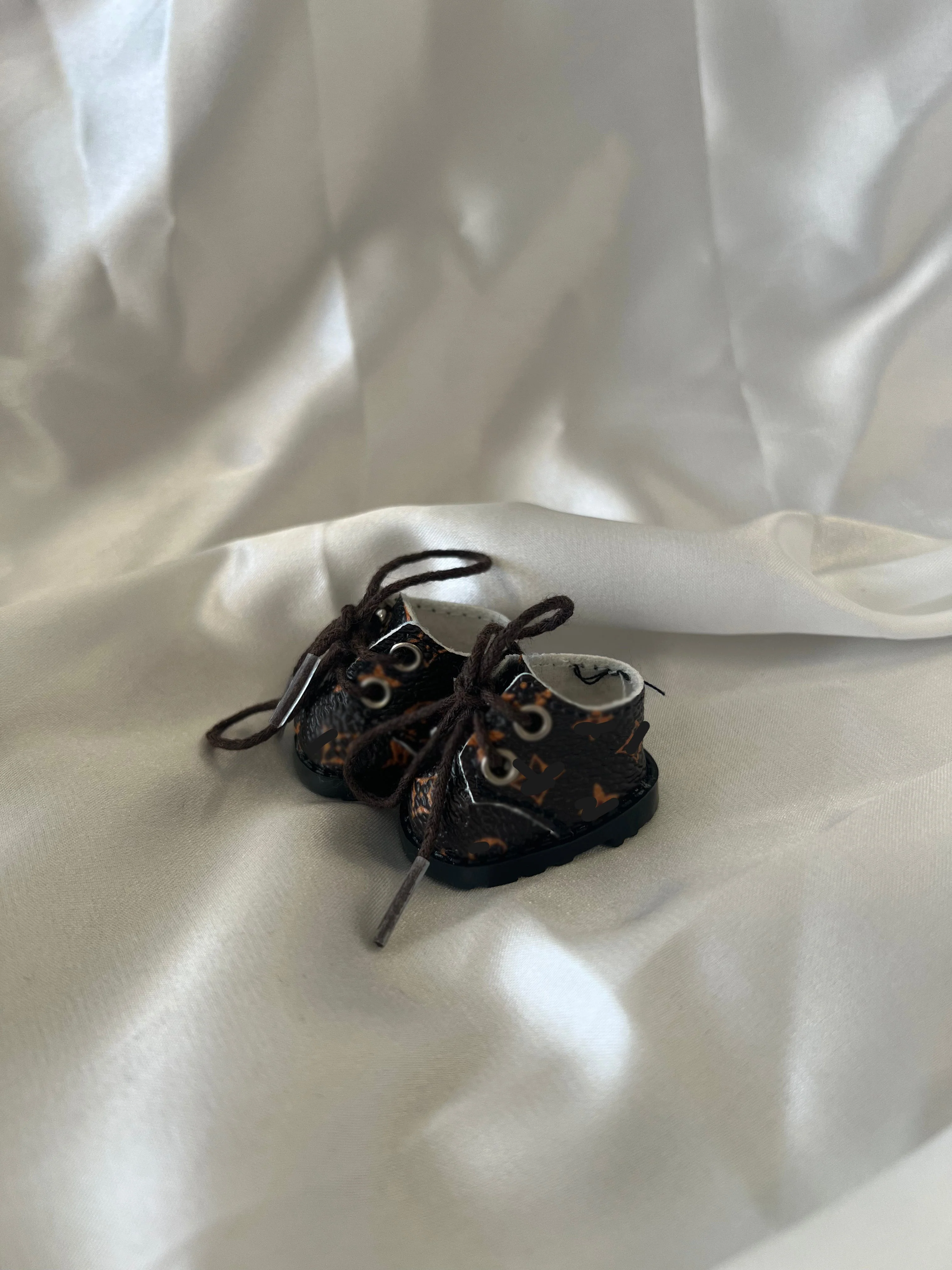 Labubu Brown Monogram Mini Boots - POPBOXSS