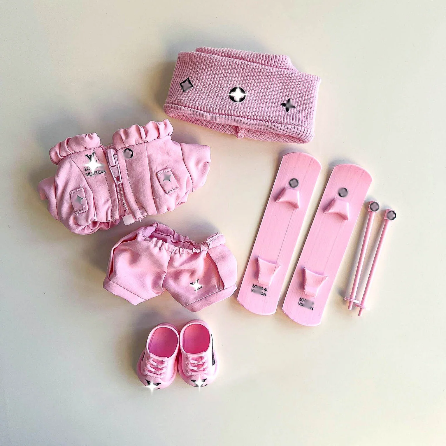 Labubu Pink Ski Outfit Set - POPBOXSS