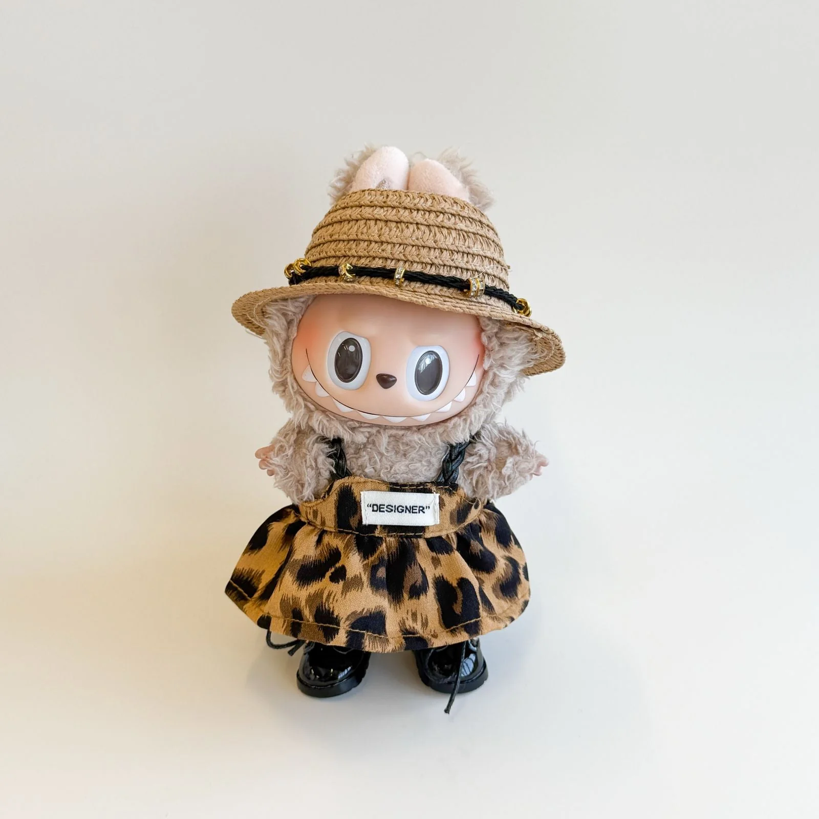Labubu Leopard Outfit – Hat & Skirt Style - POPBOXSS