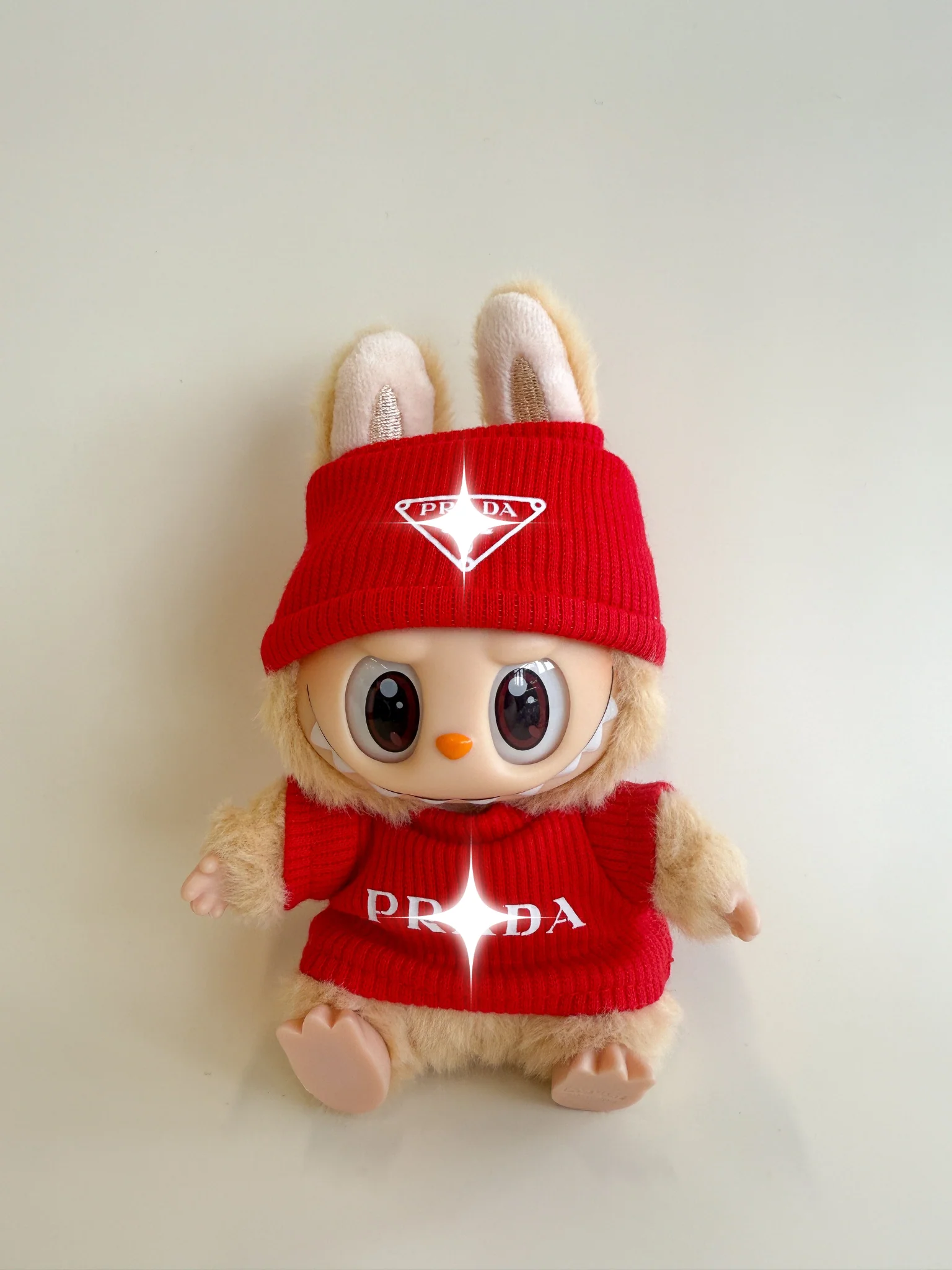 Labubu Red Knitwear Set – Bold Logo Edition - POPBOXSS