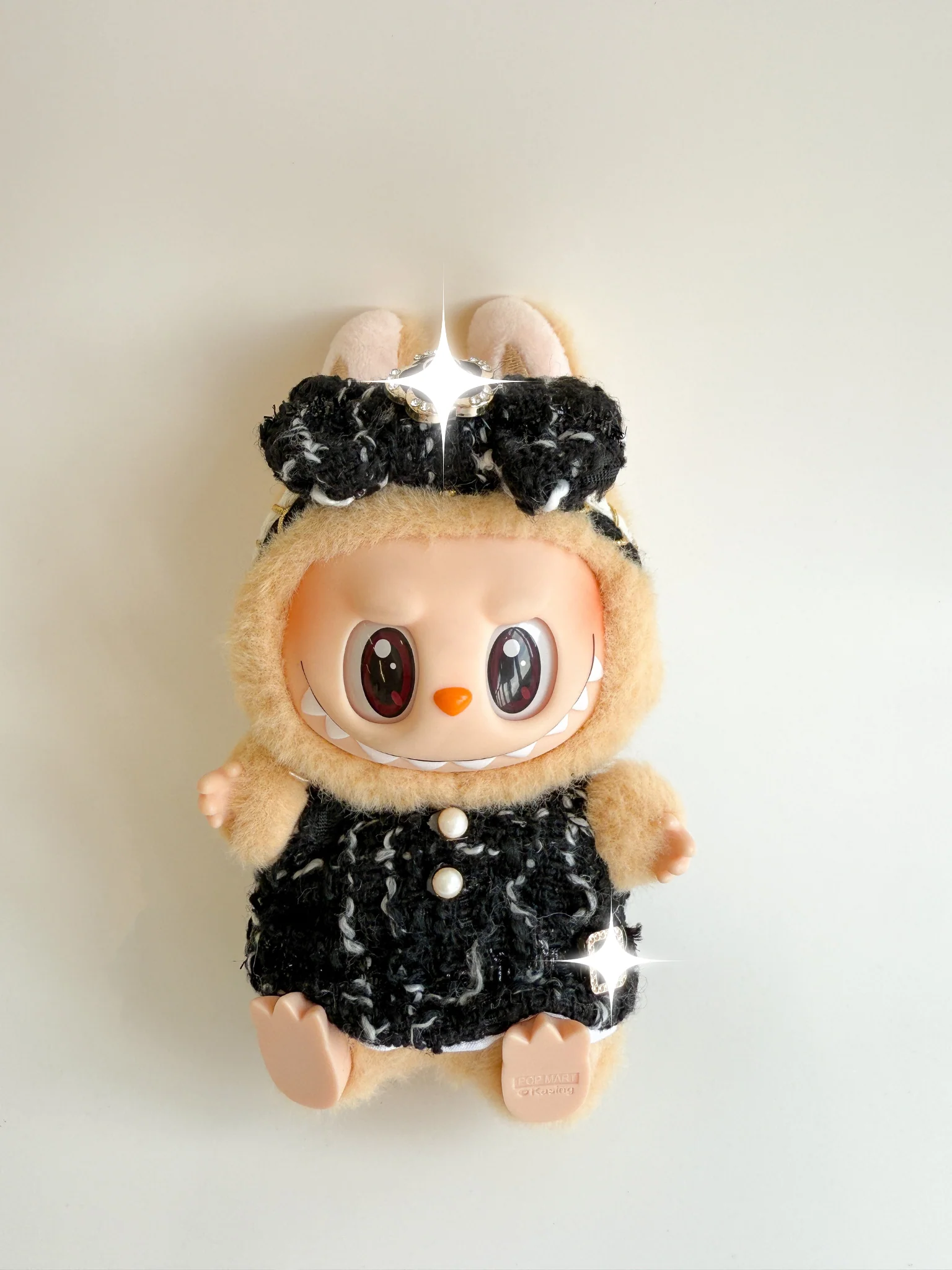 Labubu Classic Black Tweed Dress Set - POPBOXSS