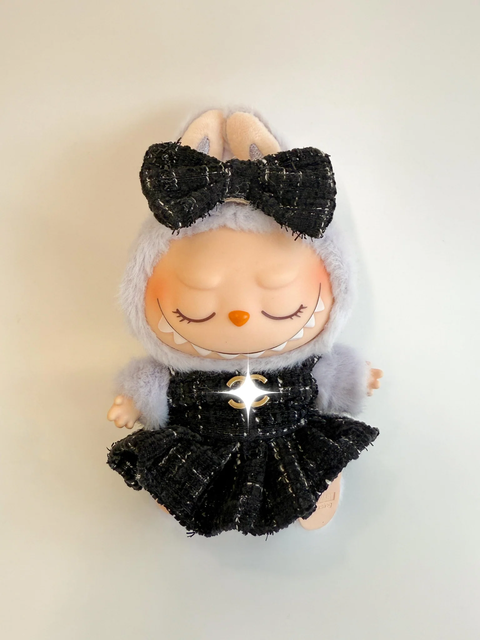 Labubu Haute Couture Black Tweed Dress Set - POPBOXSS