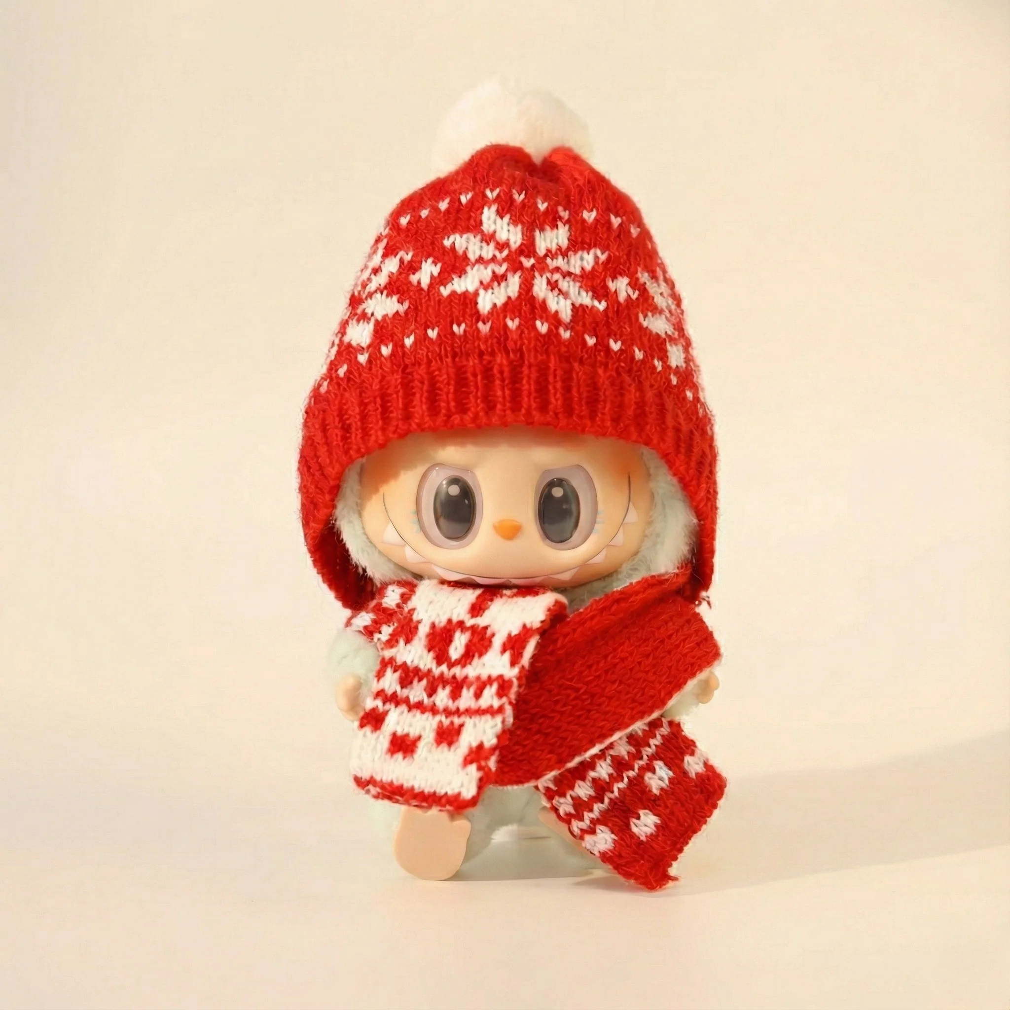 Labubu Holiday Snowflake Knit Outfit - POPBOXSS