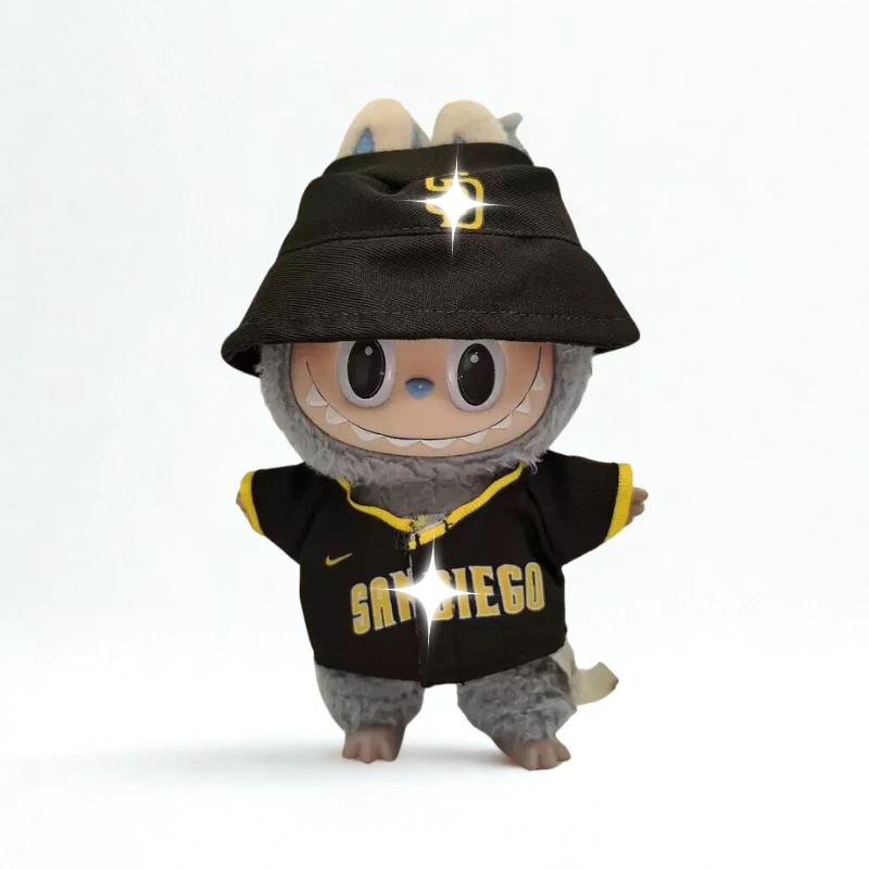 Labubu Black & Yellow Baseball Streetwear Set - POPBOXSS