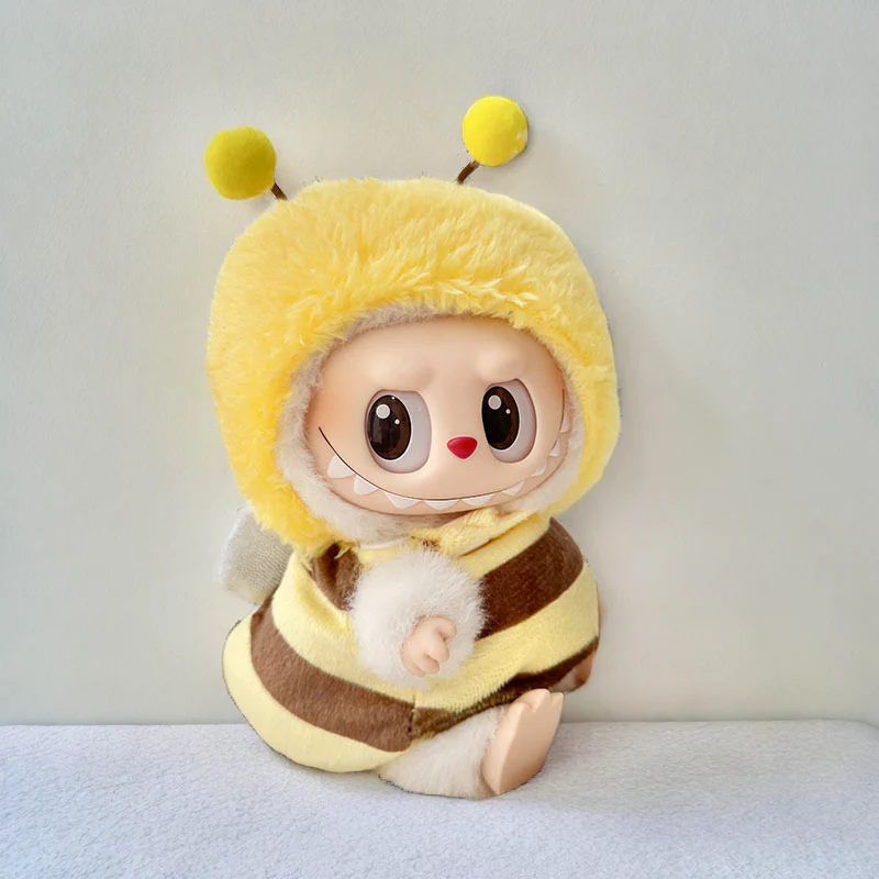 Labubu Honey Bee Outfit Set - Yellow & Brown Striped Character Costume - POPBOXSS