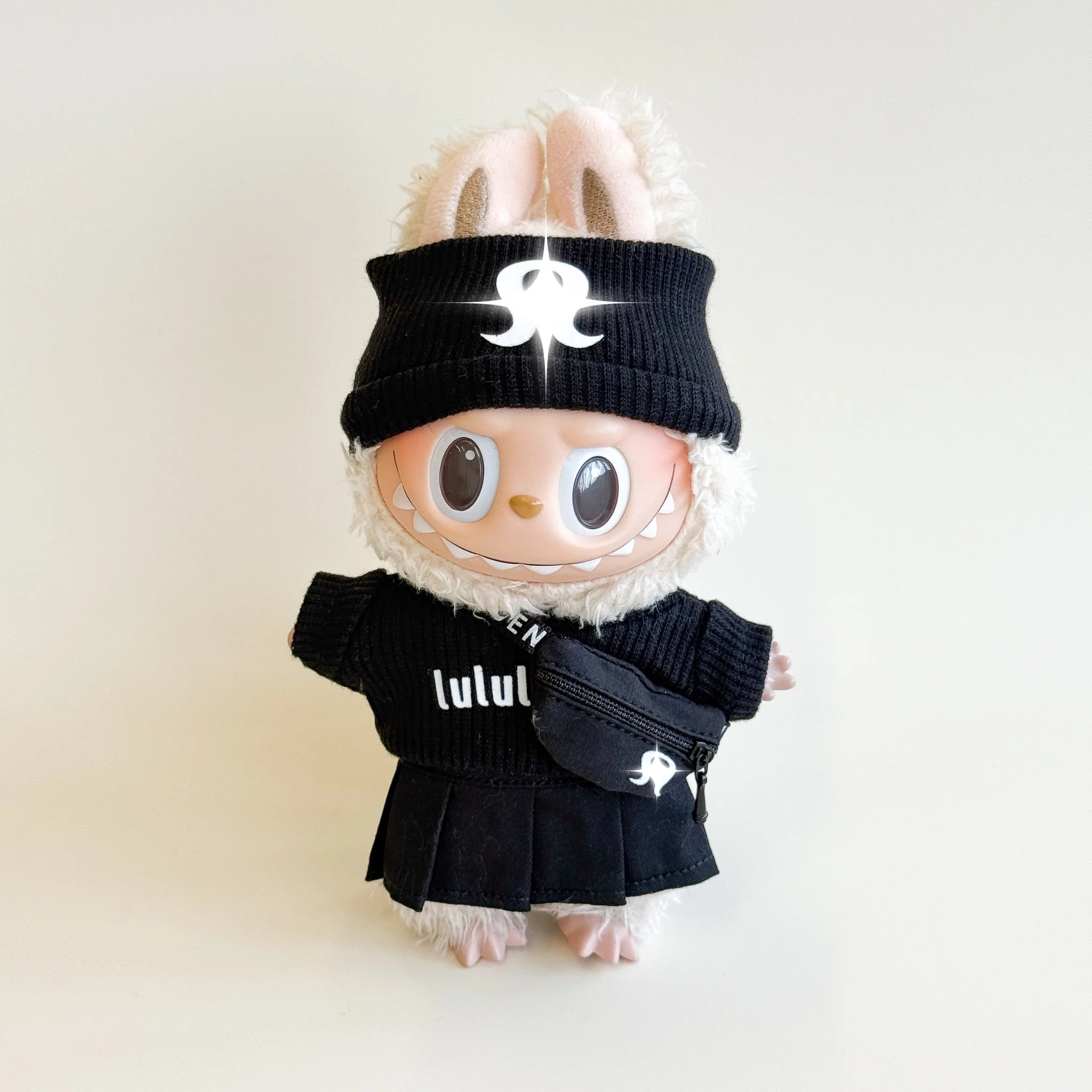 Labubu Sporty Chic Set – Black & White Edition (5 Items) - POPBOXSS