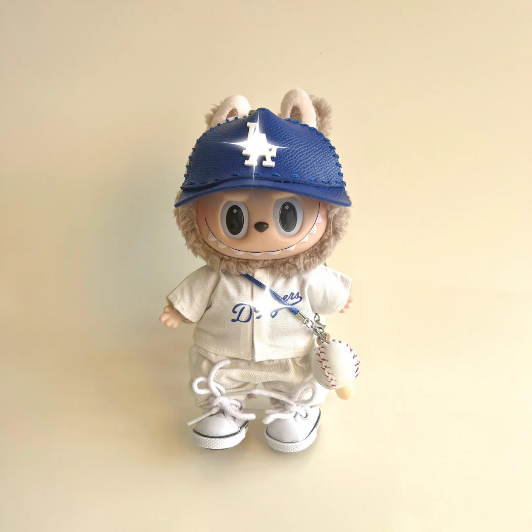 Labubu Baseball Outfit Set – Blue & White Sports Edition - POPBOXSS