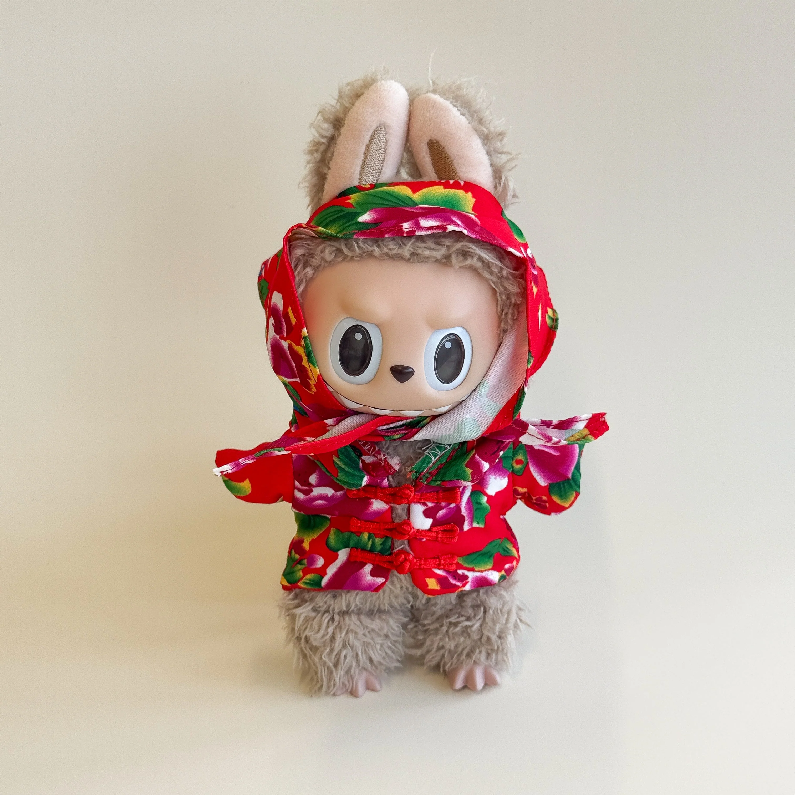 Labubu Red Floral Jacket Set - Chinese Unc Inspired - POPBOXSS