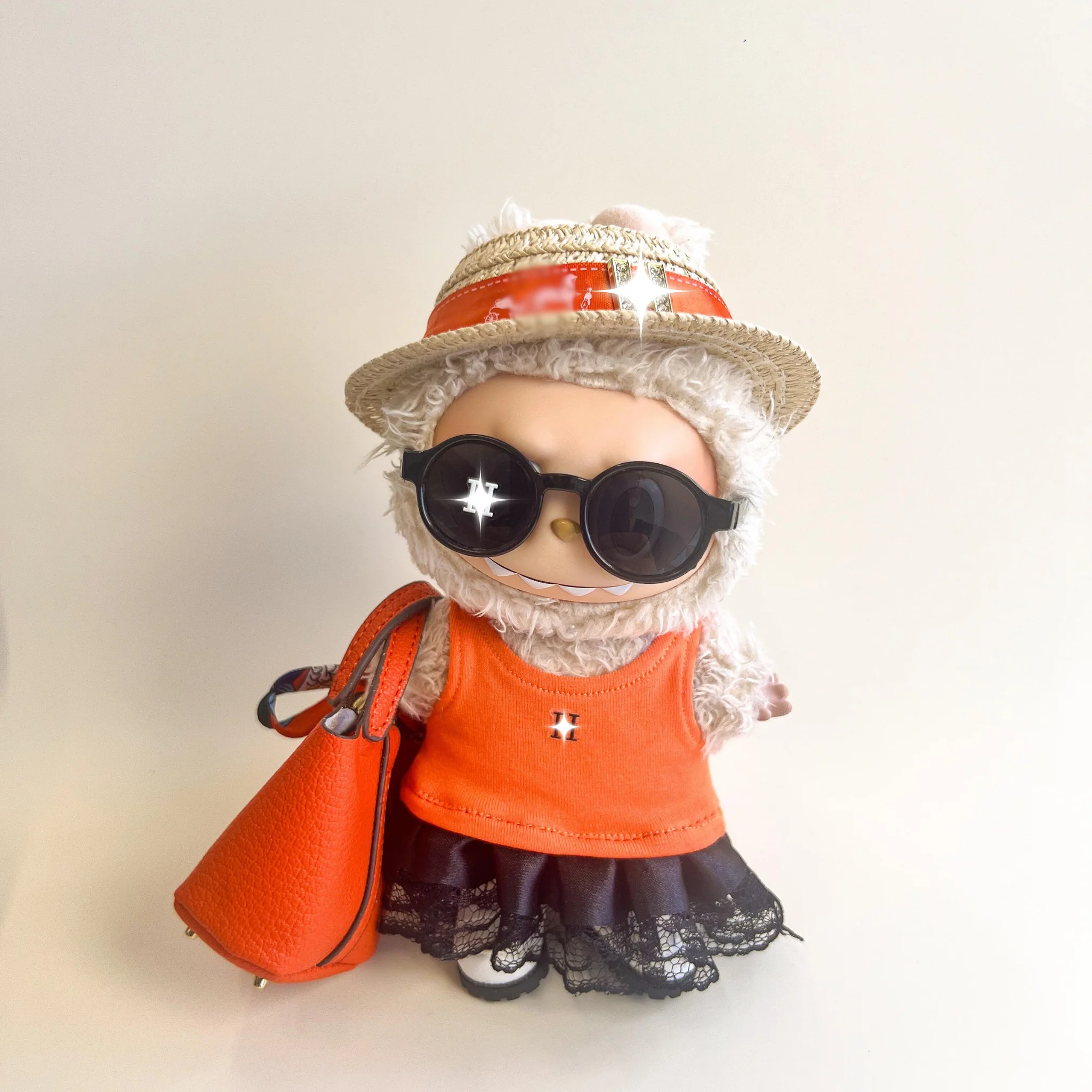 Labubu Orange Chic Outfit Set (6 Items) - POPBOXSS