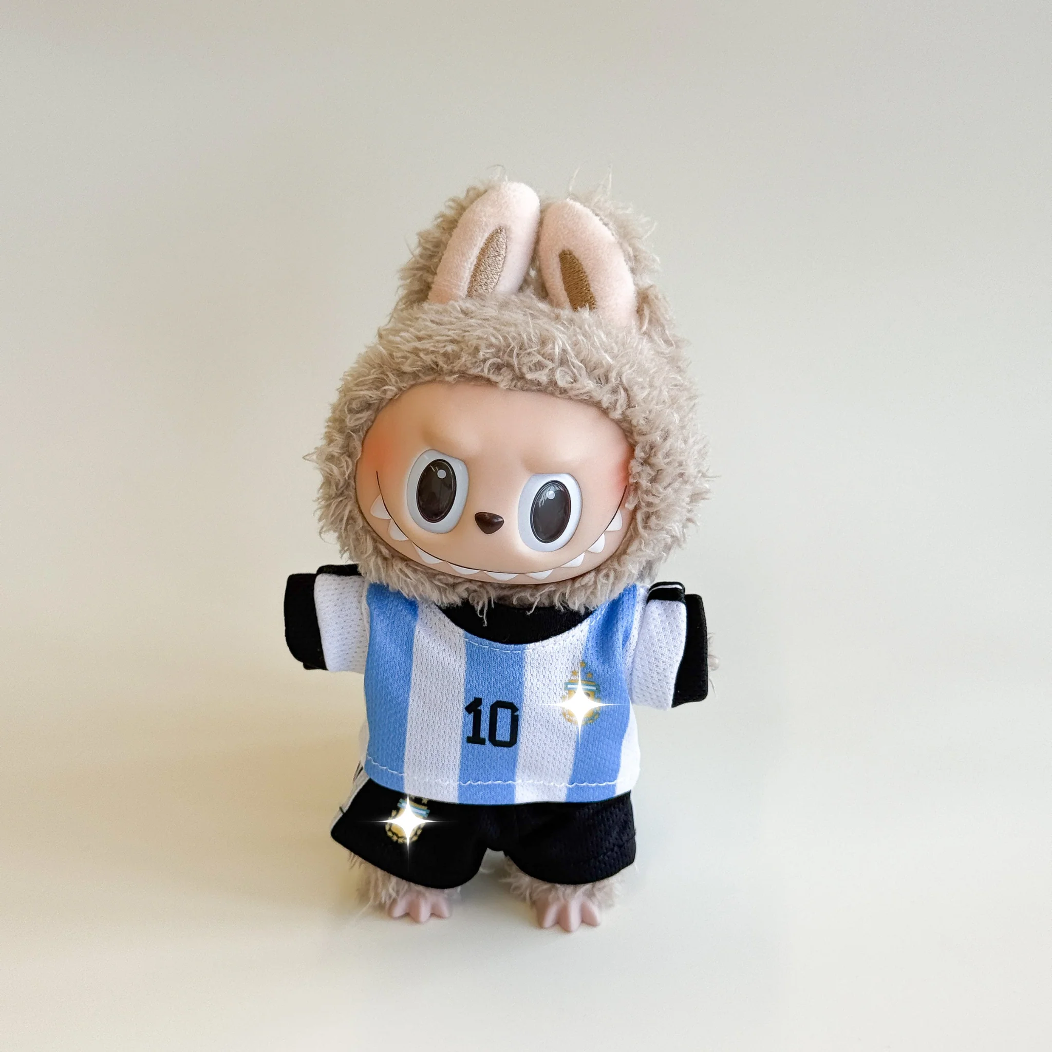 Labubu Soccer Jersey Outfit – Argentina #10 Edition - POPBOXSS