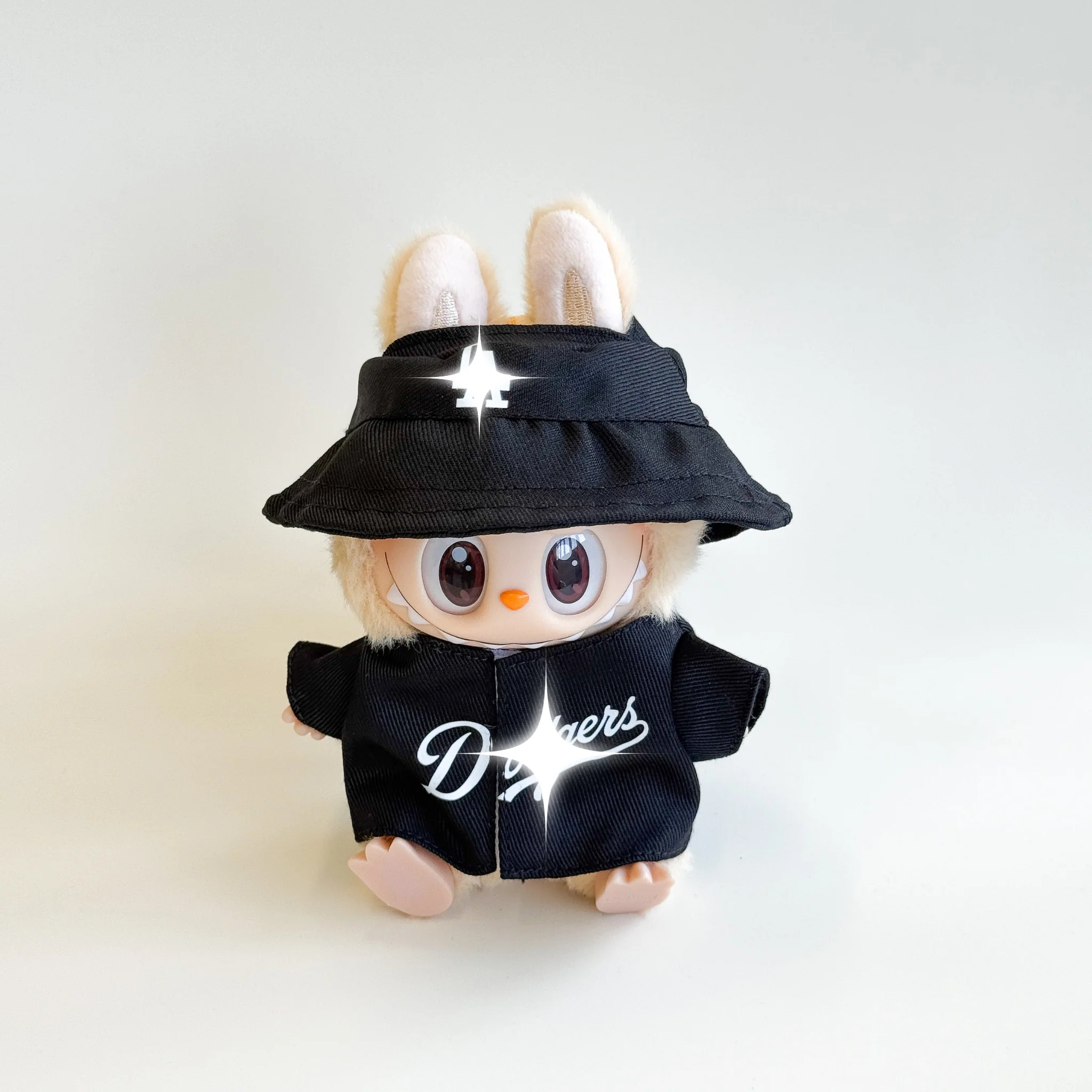 Labubu Black Baseball Outfit – Classic Edition - POPBOXSS