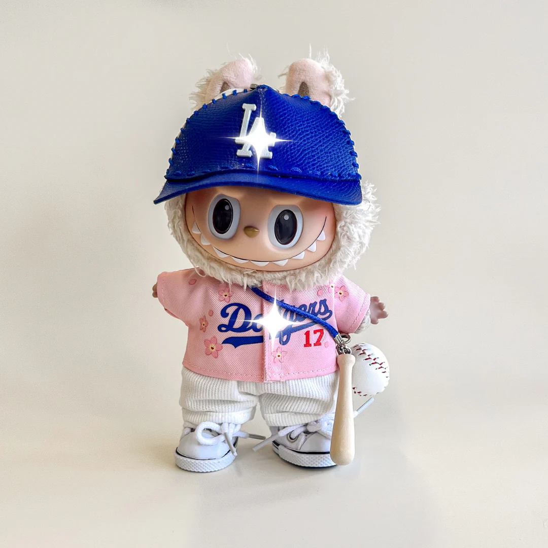 Labubu Baseball Outfit Set – Tokyo Pink Edition - POPBOXSS