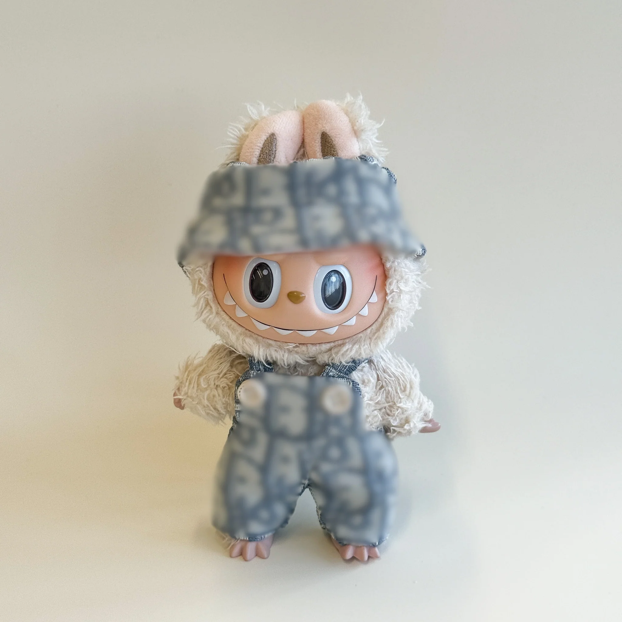 Labubu Luxe Light Grey Denim Set – Monogram Edition - POPBOXSS