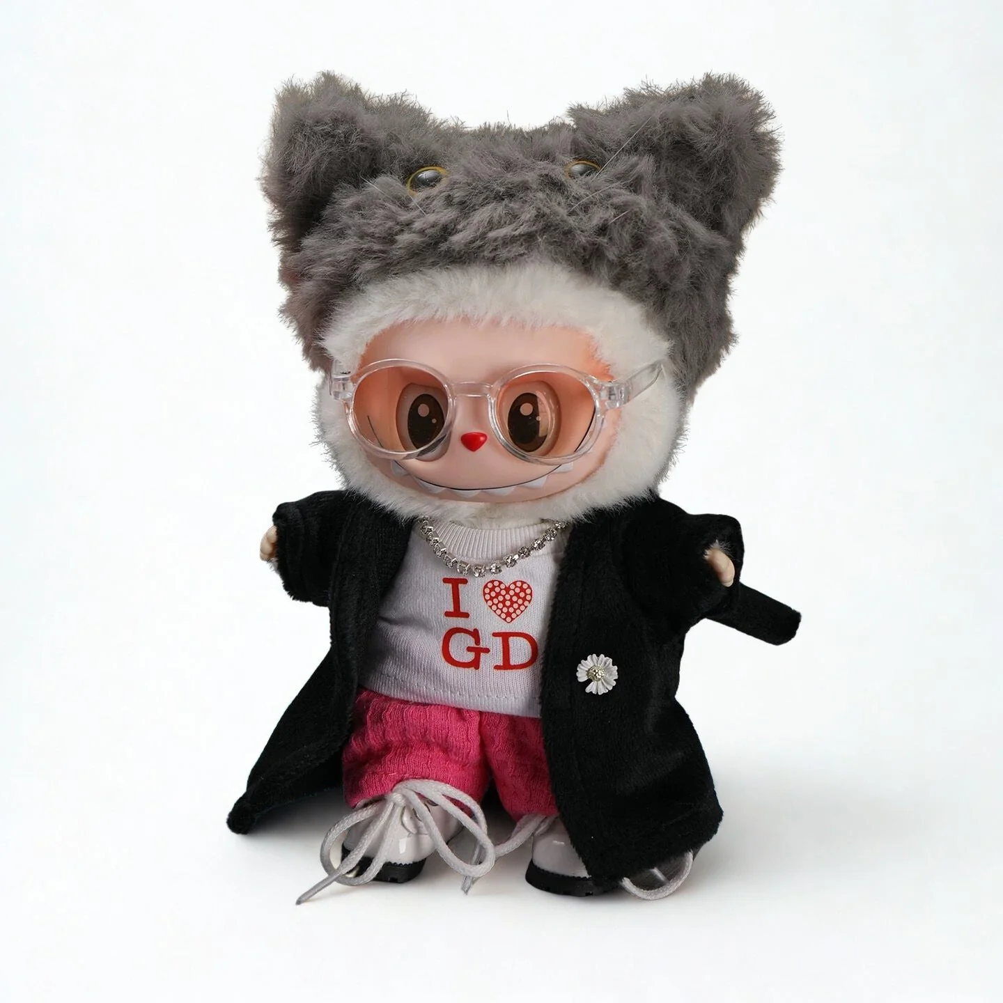 Labubu ZOA Cat Head Concert Look Set – G-Dragon Inspired Collection (7 Items) - POPBOXSS