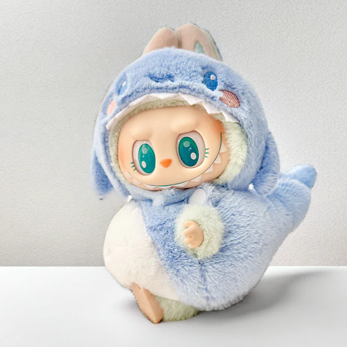 Labubu Shark Outfit Set - Blue & White Ocean Character Costume - POPBOXSS