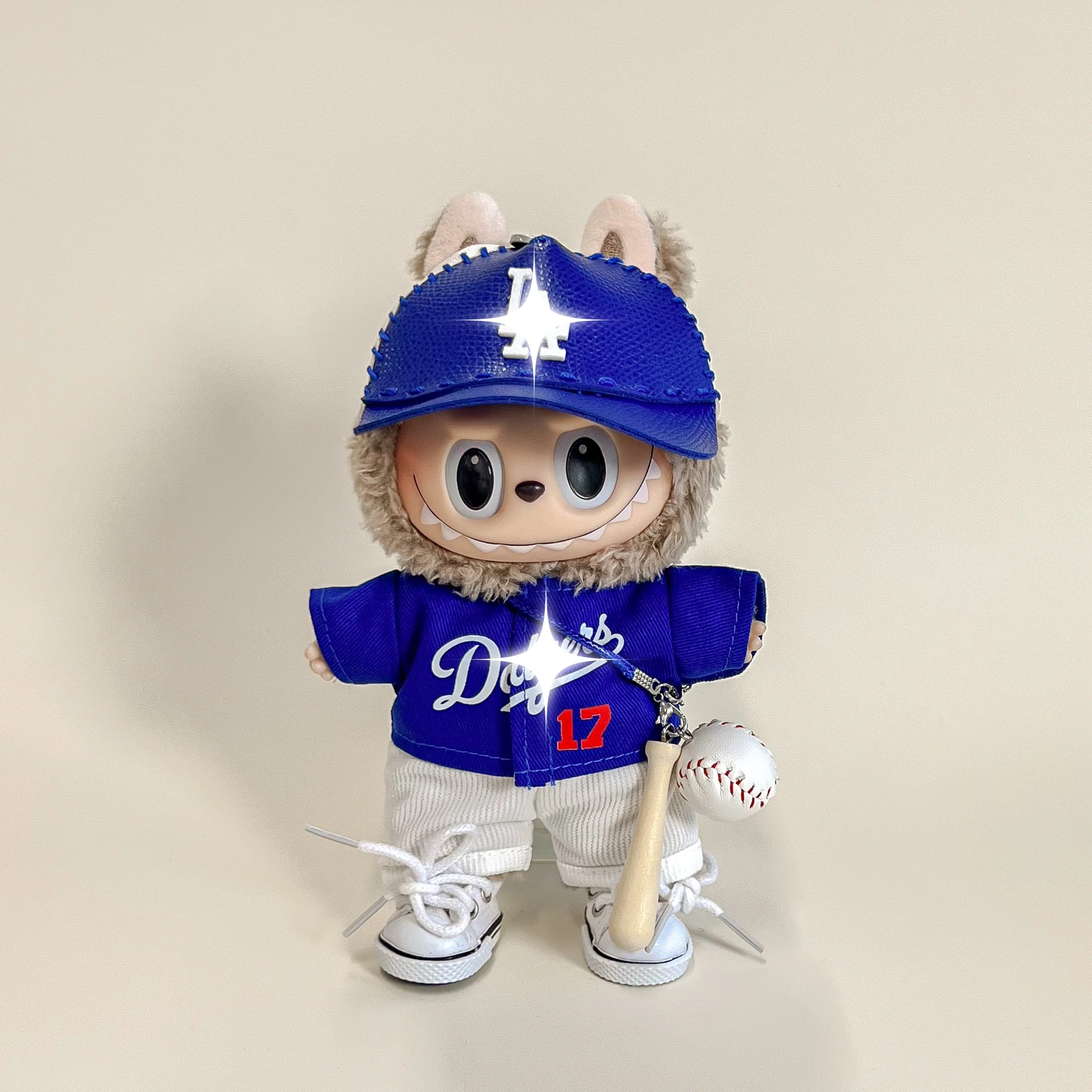 Labubu Baseball Outfit Set – Royal Blue Sports Edition - POPBOXSS