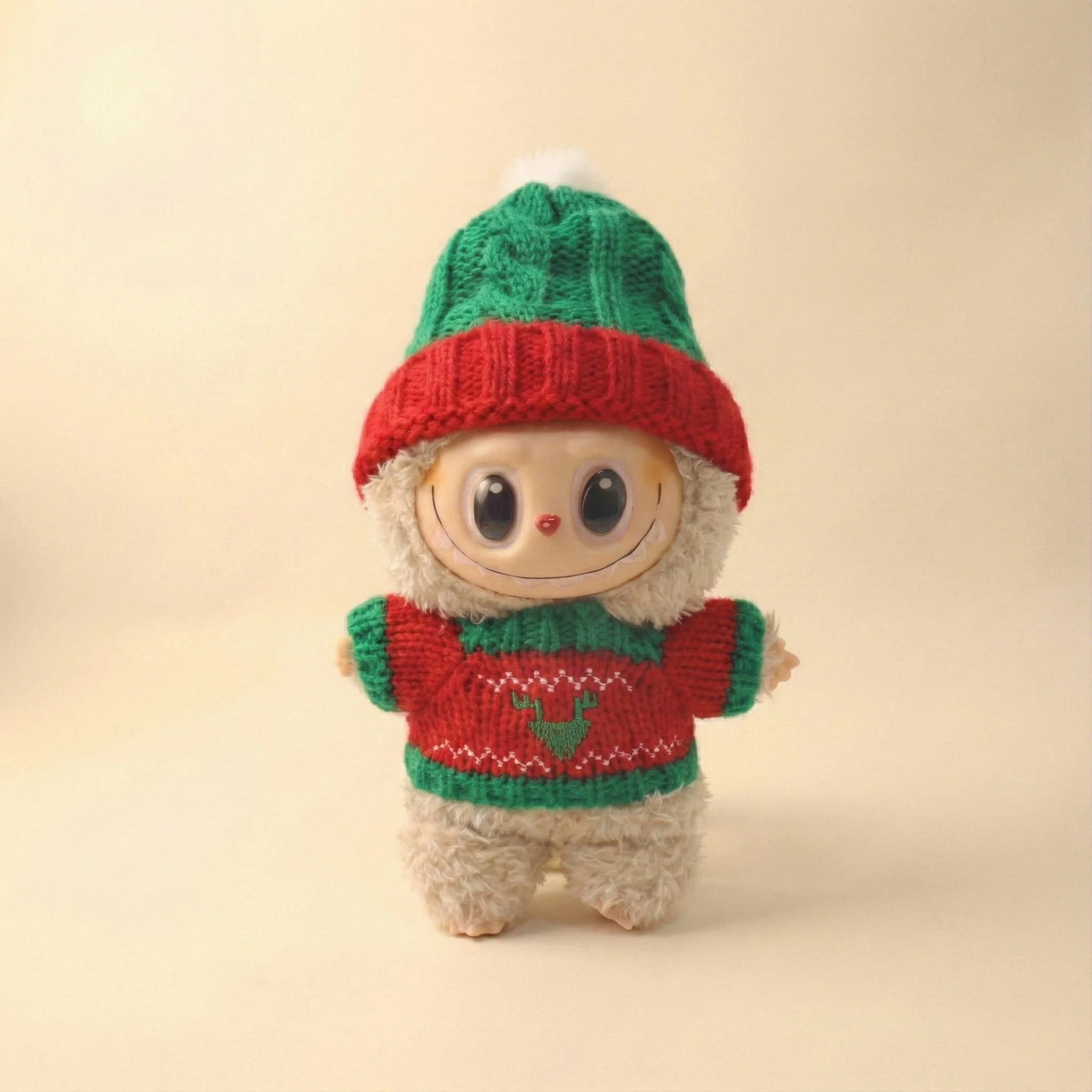 Labubu Holiday Reindeer Knit Outfit - POPBOXSS