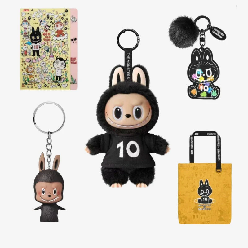 POPMART正規品 LABUBU 10周年記念会场限定 ぬいぐるみキーホルダー Pop Mart The Monsters Labubu 10th Anniversary Exhibition Limited