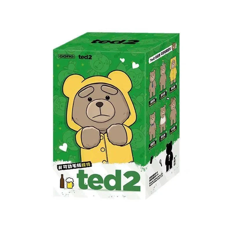 POP MART Ted2 Bear Plush Pendant Action Figures. Blind Box - POPBOXSS