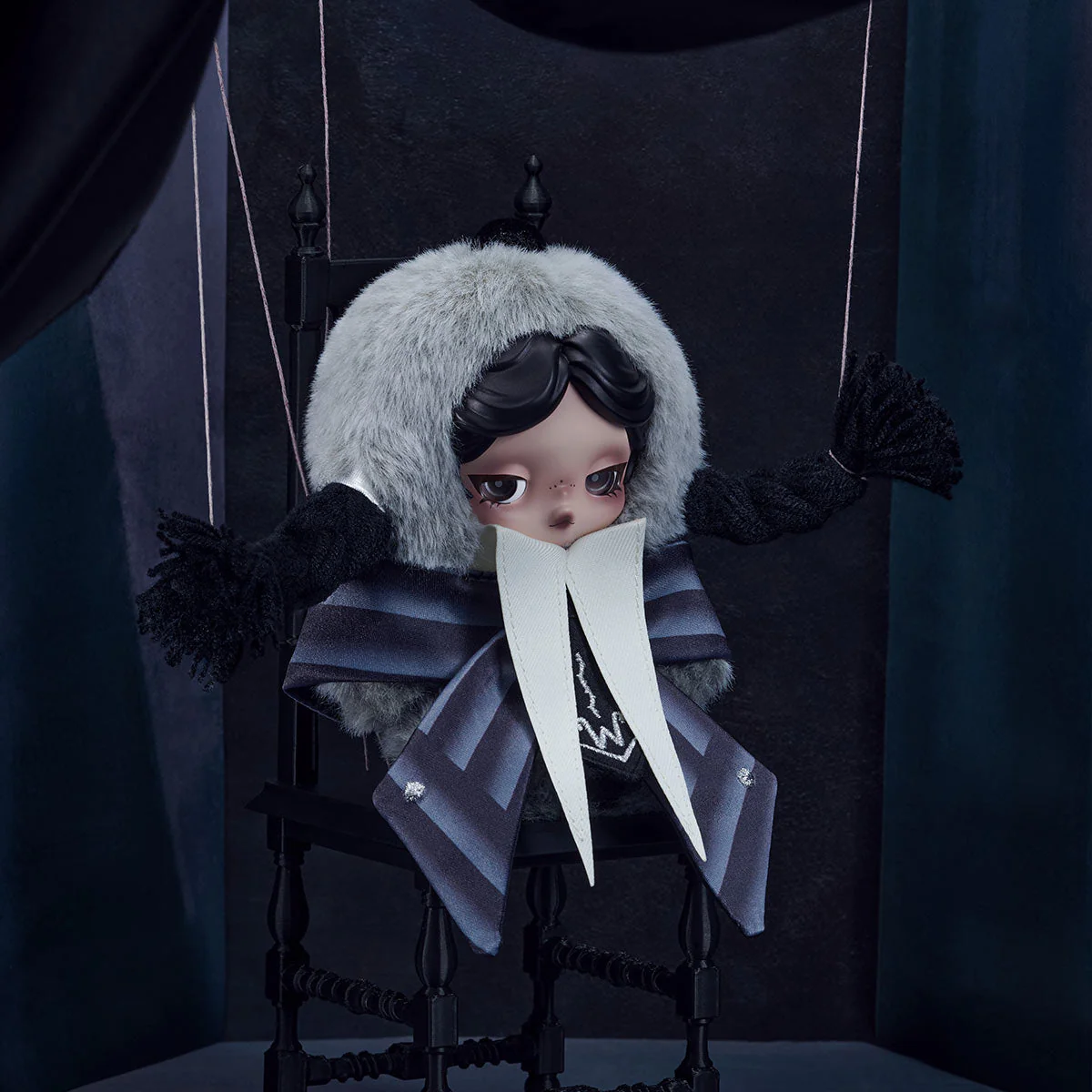 SKULLPANDA × Wednesday Plush (Nevermore Academy Uniform Version) - POPBOXSS