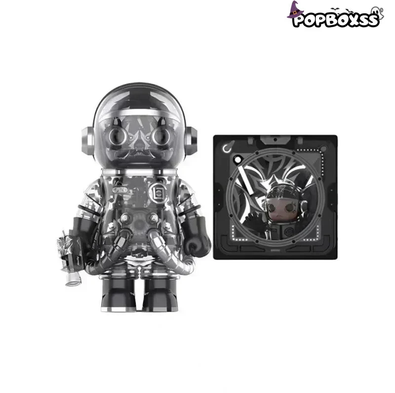 MEGA SPACE MOLLY 400% CLOT-Black Alienegra & ''IN SPACE'' 3D Painting - POPBOXSS