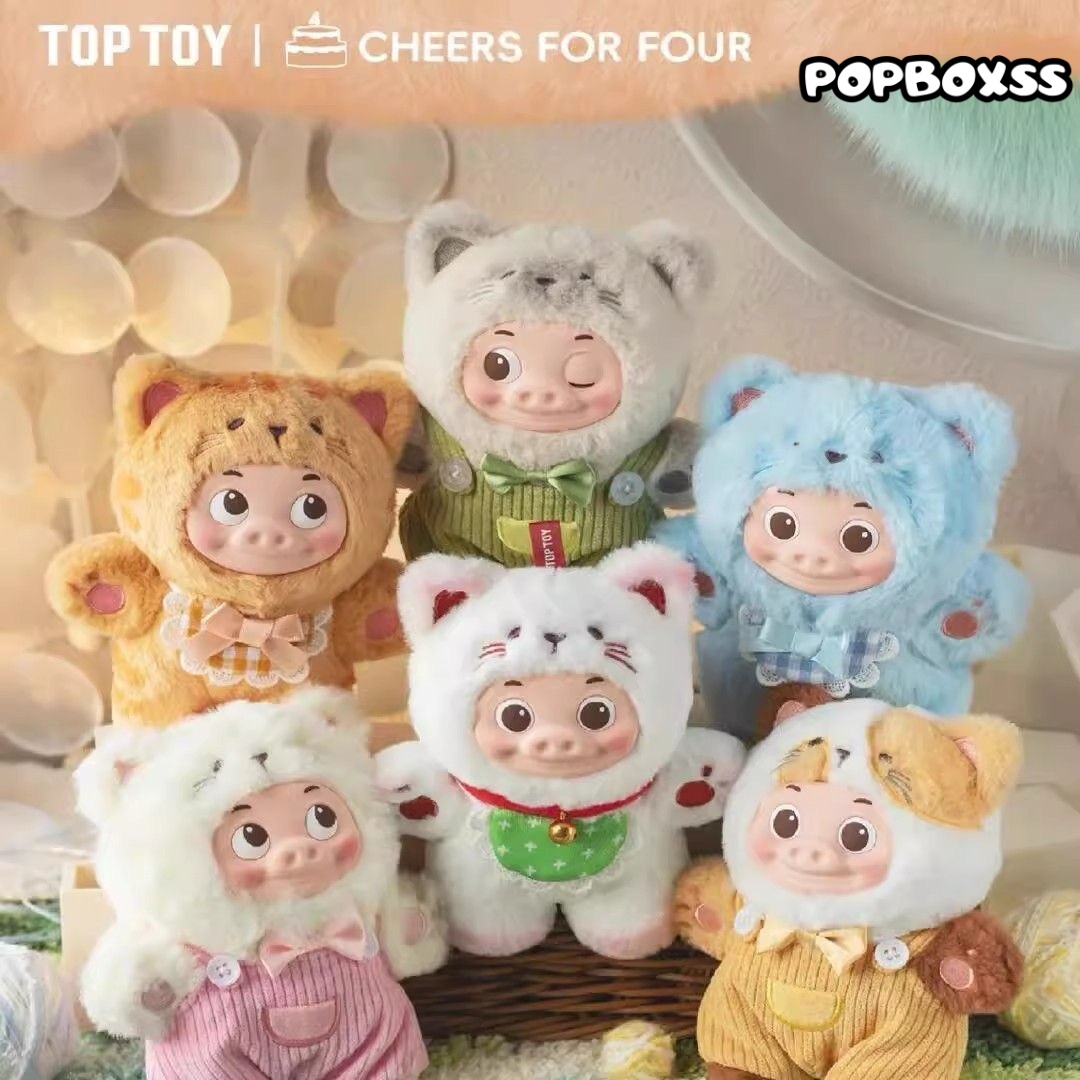 TOP TOY GG BOND Cat Soft Plush Keychains Gift Blind Box - POPBOXSS