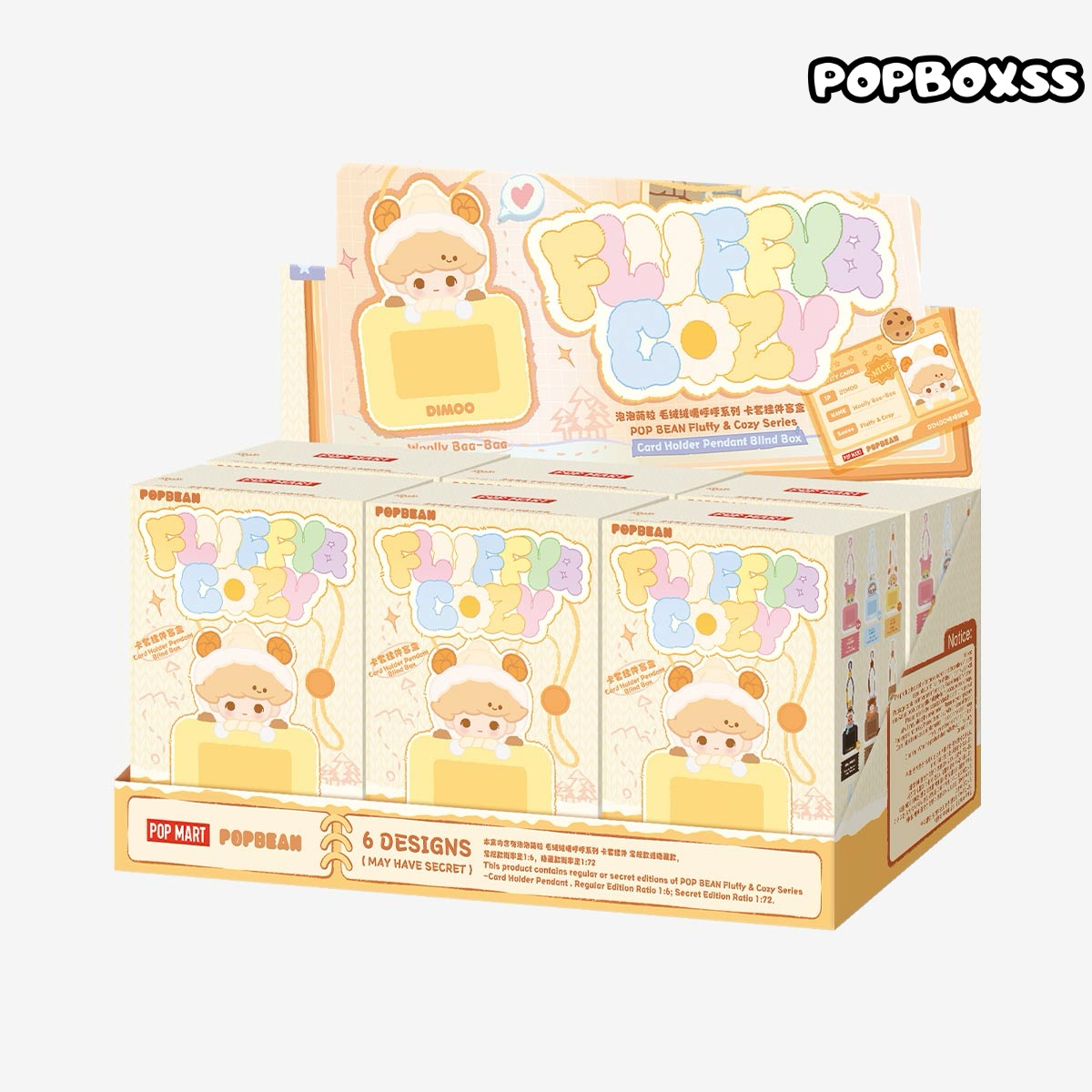 POP BEAN Fluffy & Cozy Series-Card Holder Pendant Blind Box - POPBOXSS