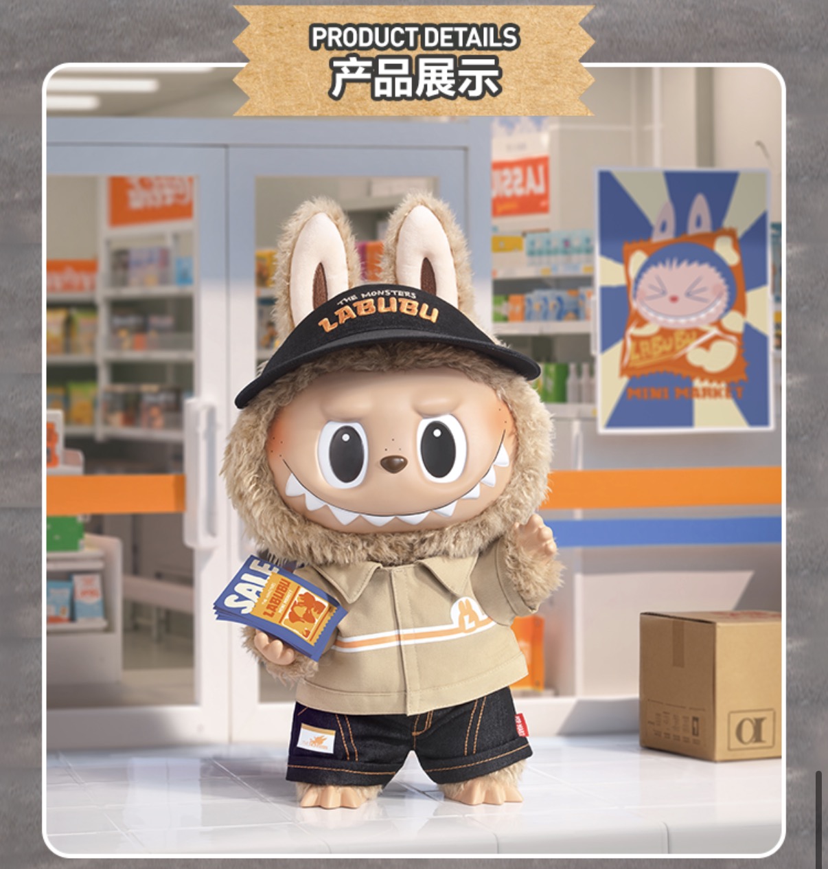 POPMART THE MONSTER-THE Naughty Cashier Vinyl plush toys labubu - POPBOXSS