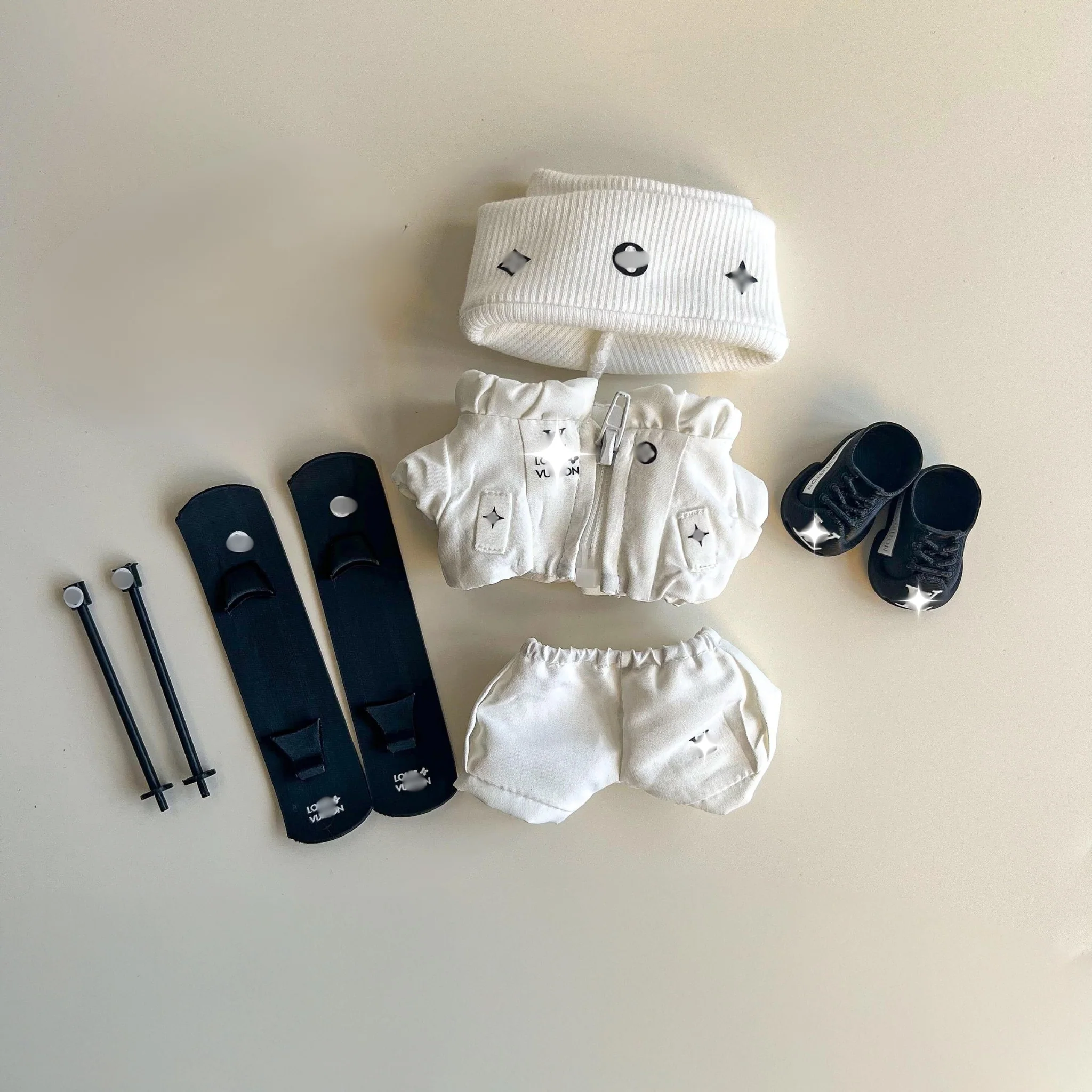 Labubu White Ski Outfit Set - POPBOXSS