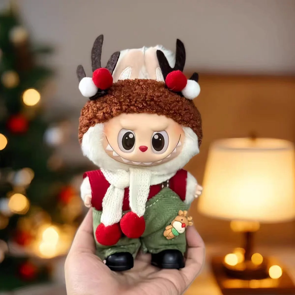 Labubu clothes Christmas Outfit Elk Labubu clothes - POPBOXSS