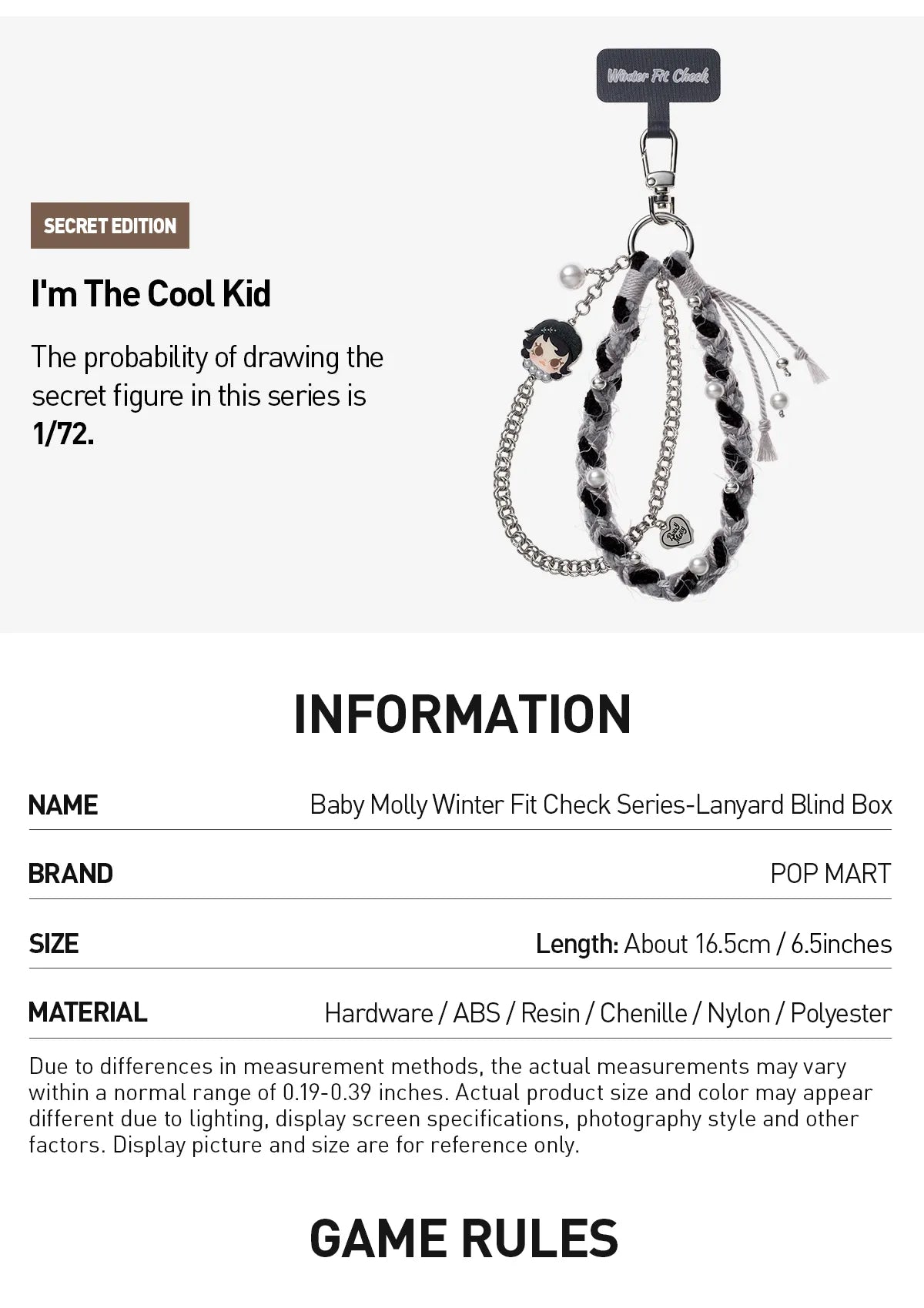 Baby Molly Winter Fit Check Series Lanyard Blind Box